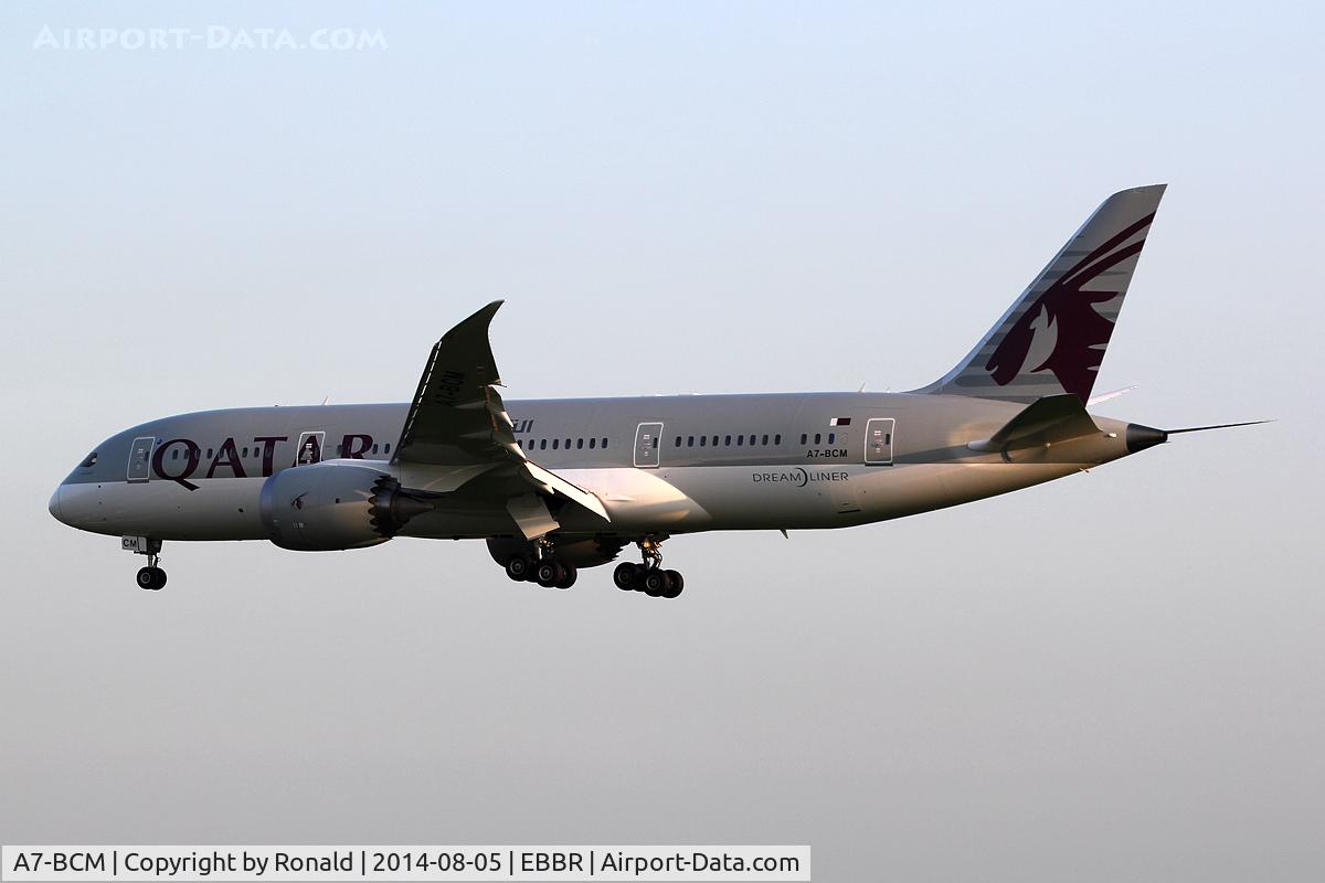 A7-BCM, 2014 Boeing 787-8 Dreamliner C/N 38331, at bru