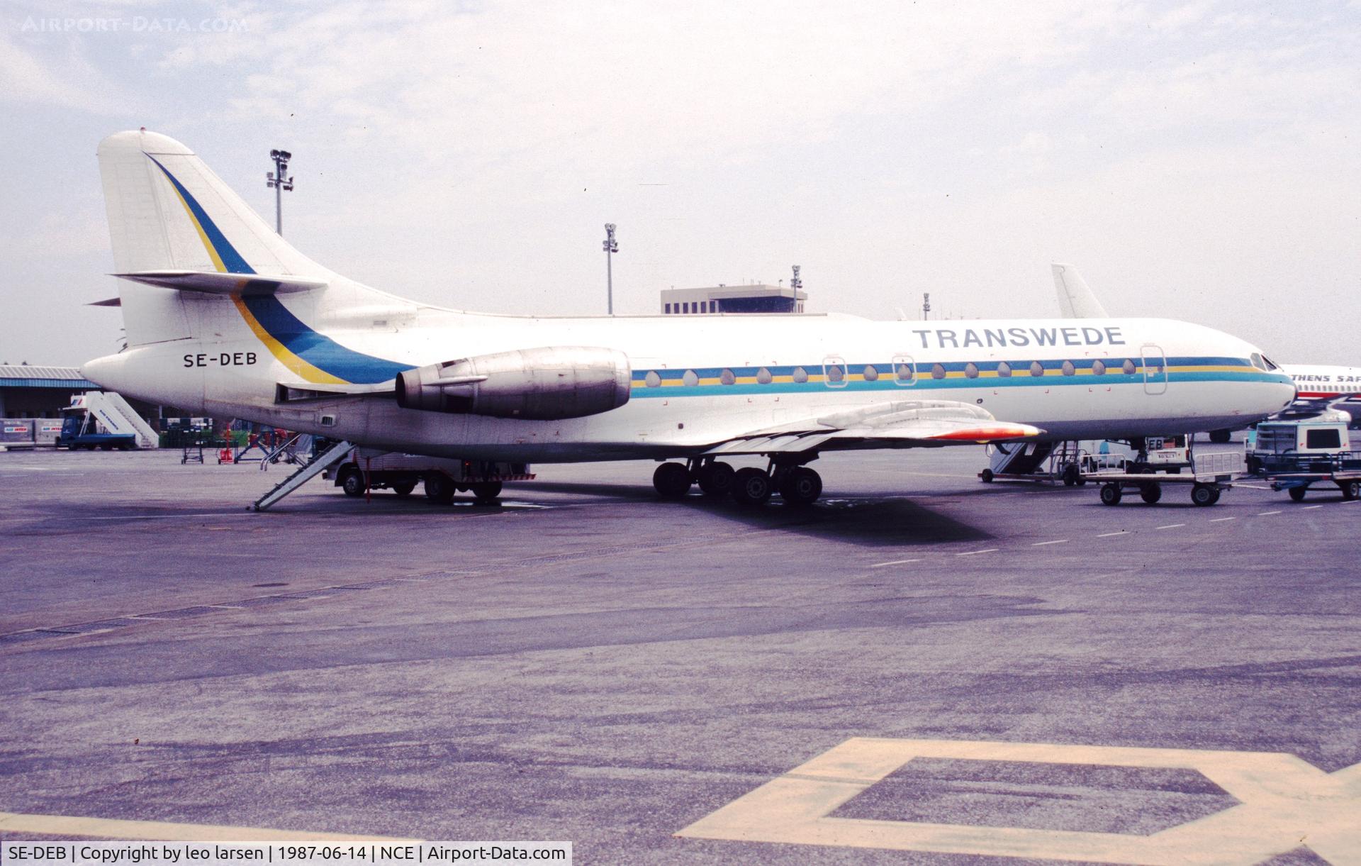 SE-DEB, 1968 Sud Aviation SE-210 Caravelle 10R C/N 247, Nice 14.6.1987