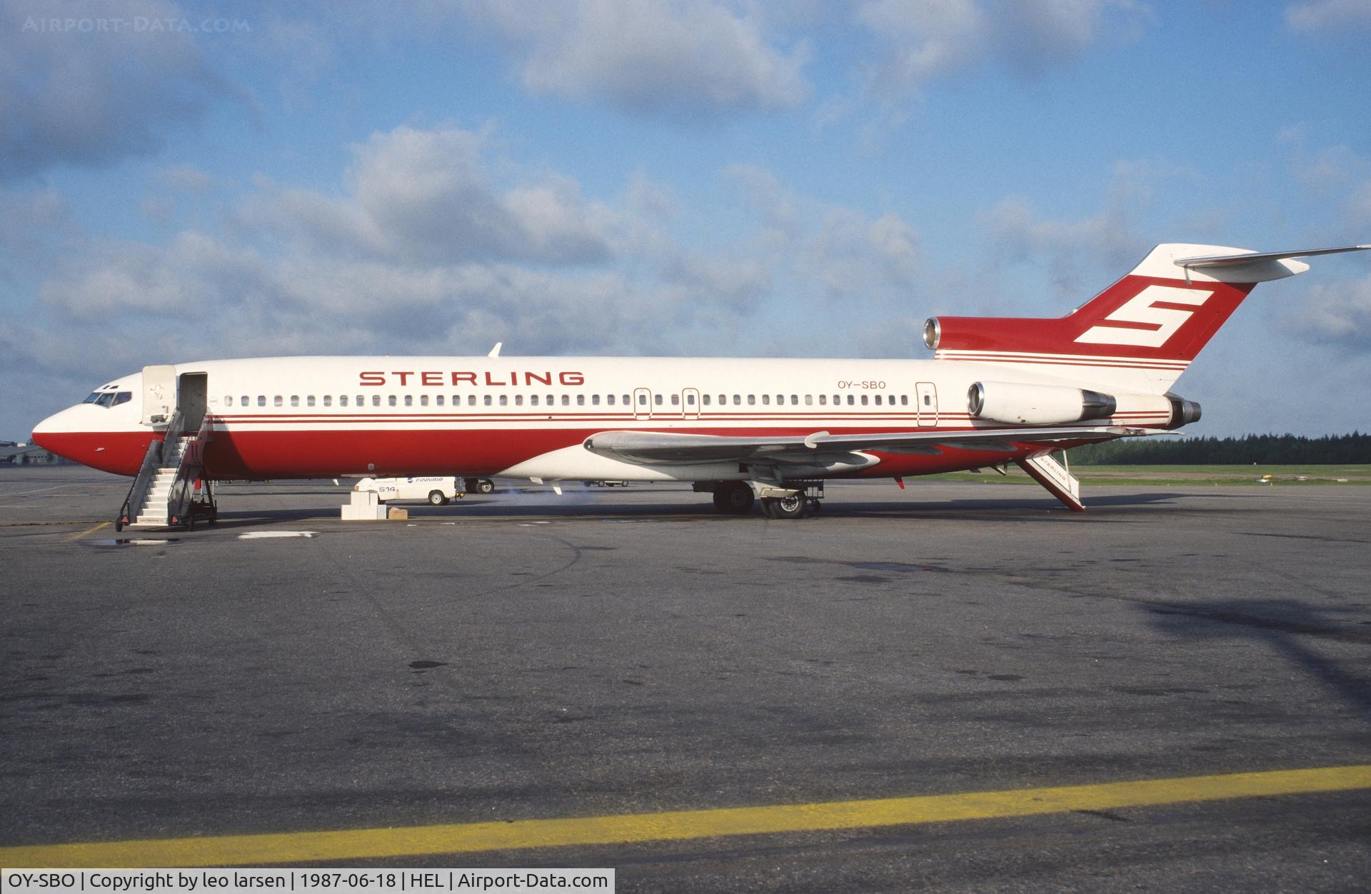 OY-SBO, 1988 Boeing 727-2K3 C/N 22770, Helsinki 18.6.1987
