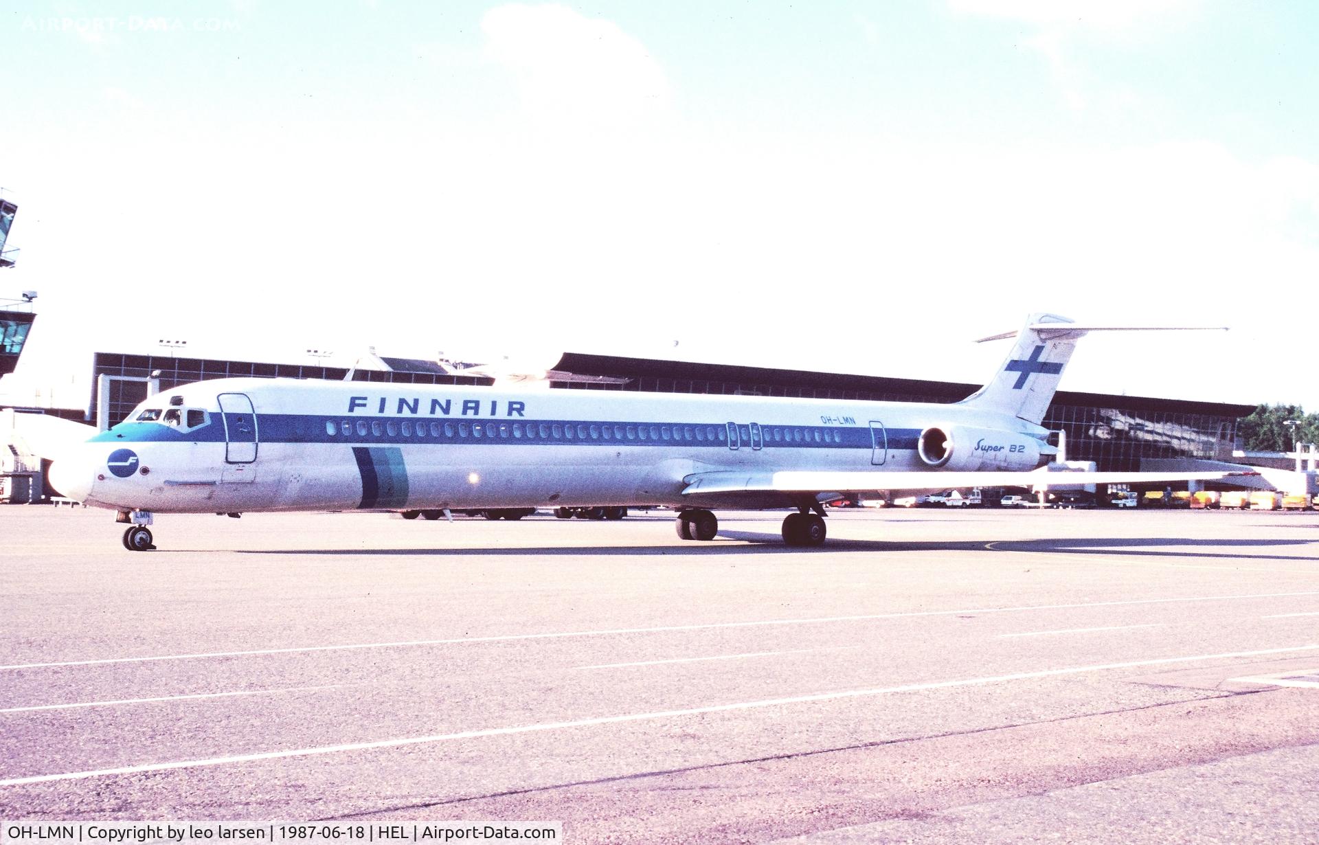 OH-LMN, 1982 McDonnell Douglas MD-82 (DC-9-82) C/N 49150, Helsinki 18.6.1987