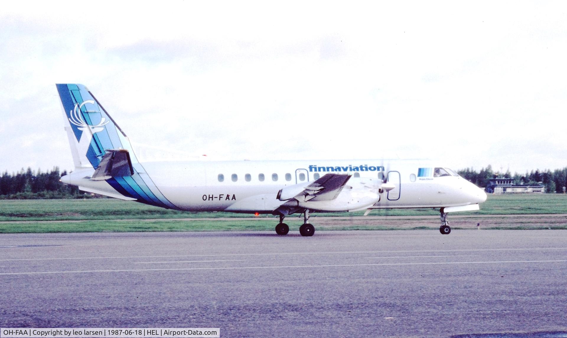OH-FAA, 1986 Saab 340A C/N 340A-065, Helsinki 18.6.1987