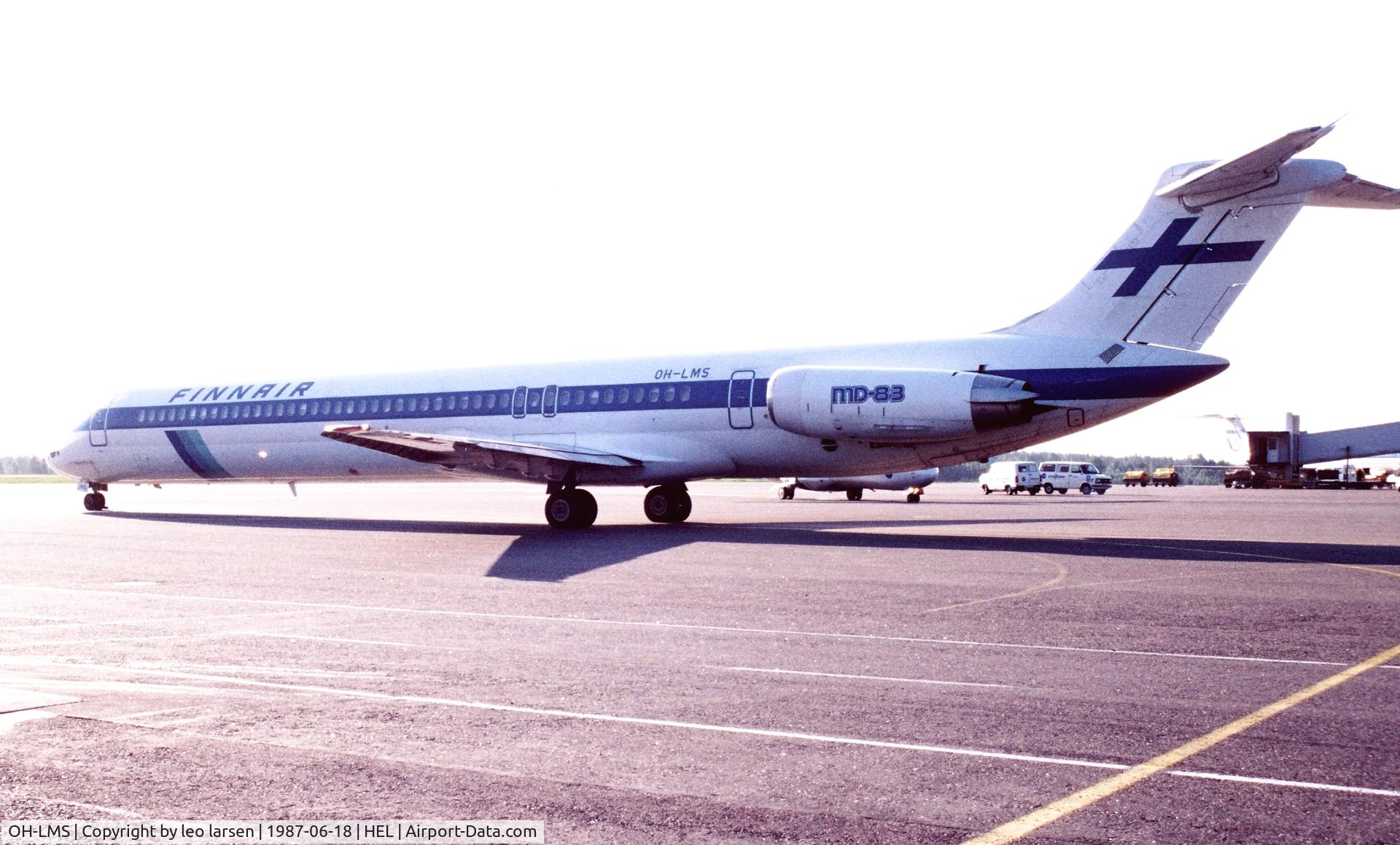OH-LMS, 1985 McDonnell Douglas MD-83 (DC-9-83) C/N 49252, Helsinki 18.6.1987