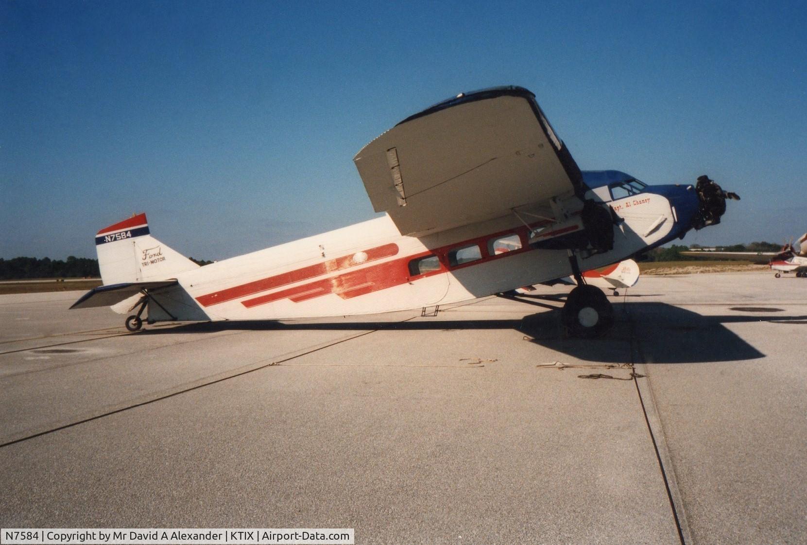 N7584, 1928 Ford 4-AT-B Tri-Motor C/N 38, Flown from Titusville over the space Centre 9th December 1990