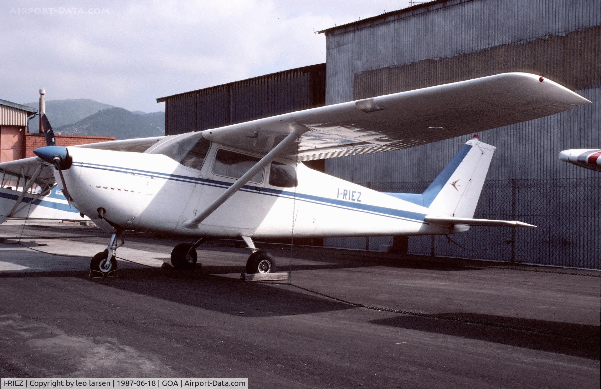 I-RIEZ, 1962 Cessna 175C Skylark Skylark C/N 17557098, Genoa  18.6.1987. ex N8398T
