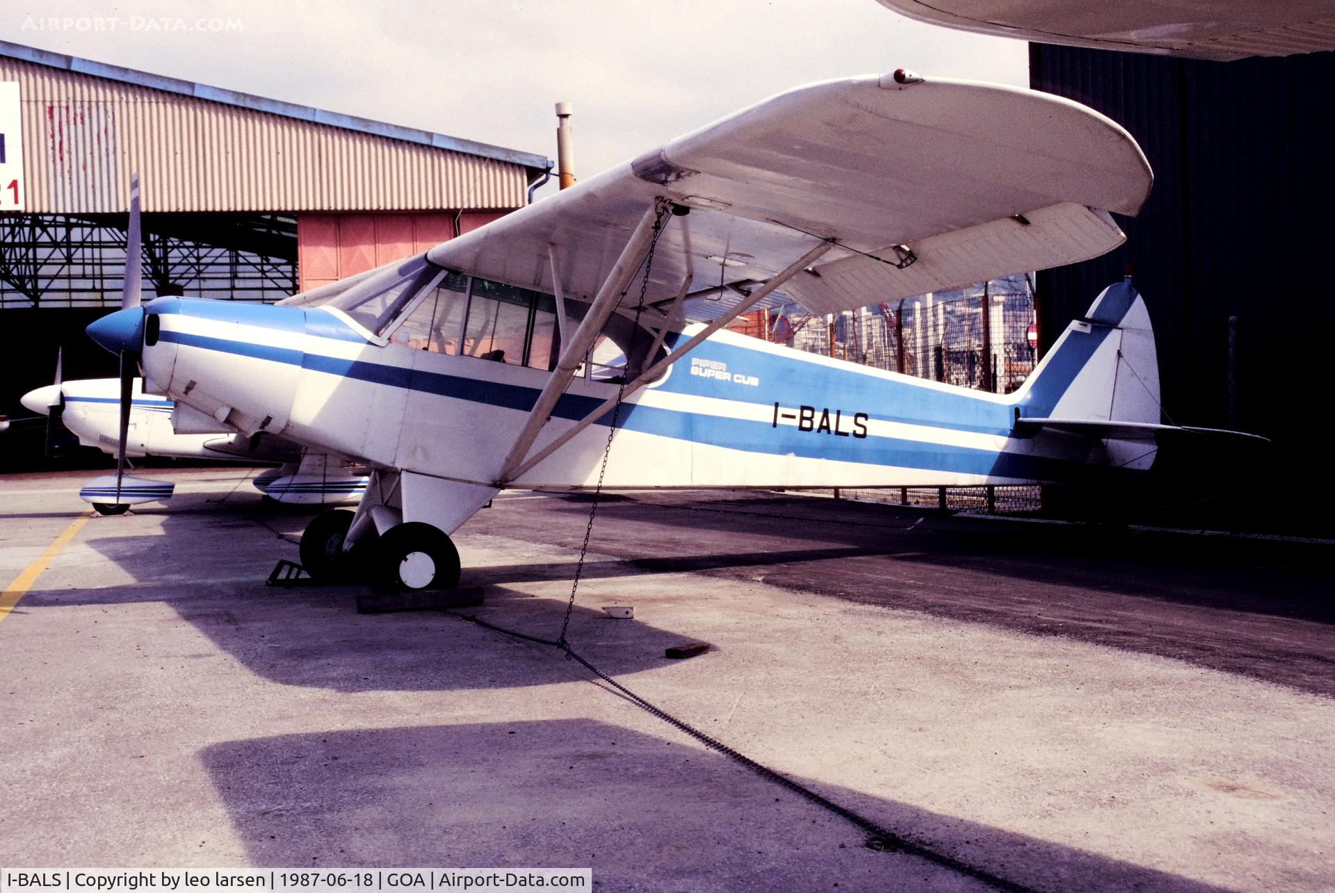 I-BALS, 1981 Piper PA-18-150 Super Cub C/N 18-8109080, Genoa 18.6.1987. ex N91192