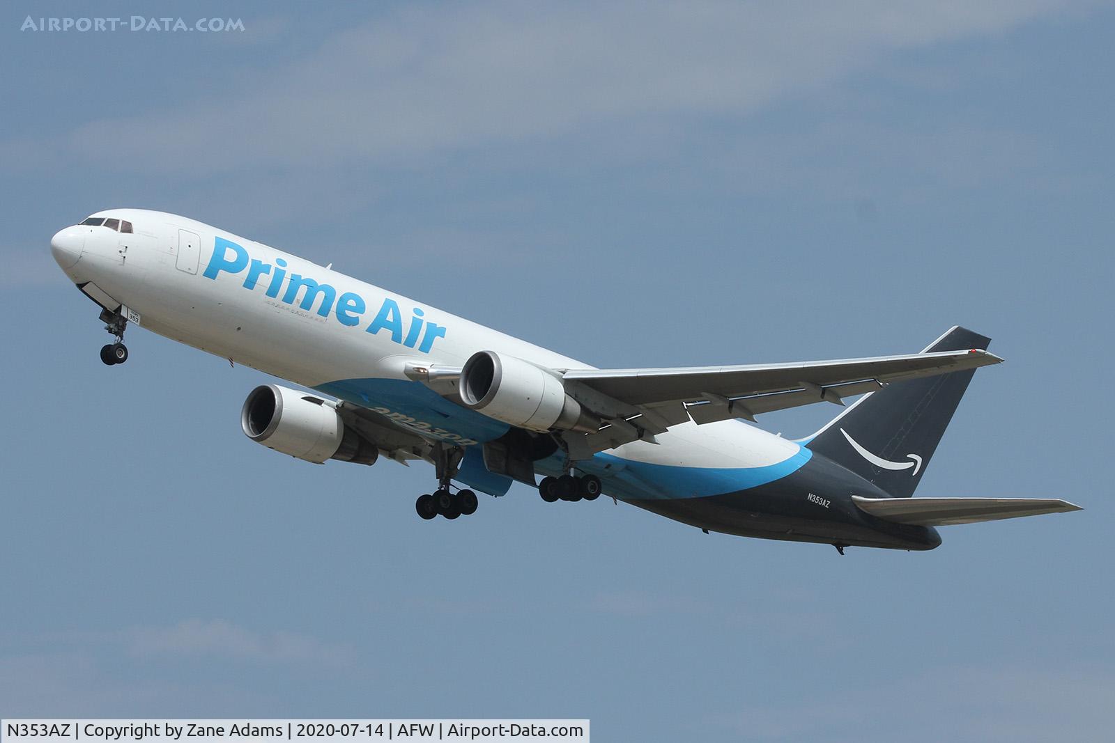 N353AZ, 1992 Boeing 767-323 C/N 25198, Amazon Departing Alliance Airport