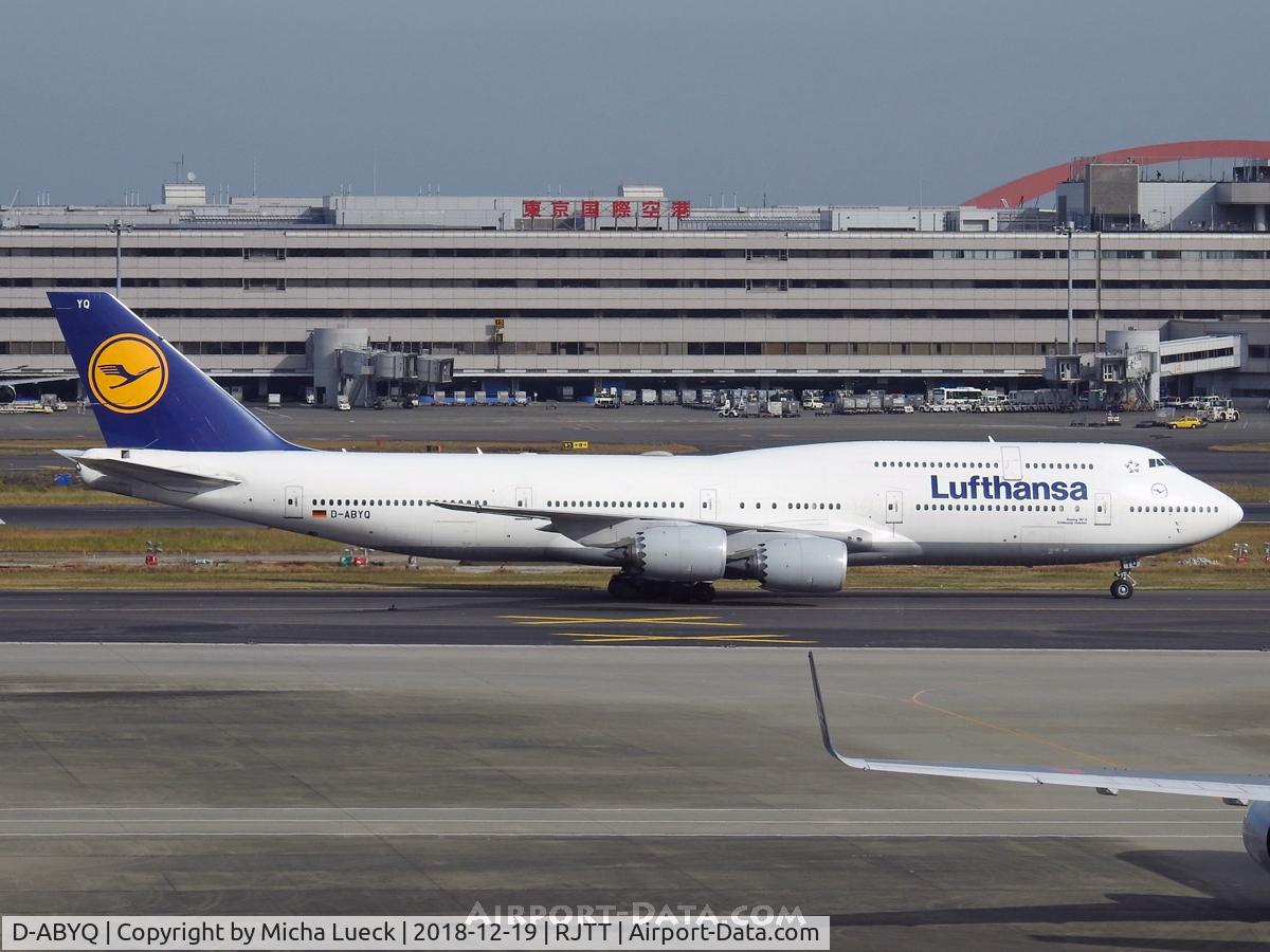 D-ABYQ, 2014 Boeing 747-830 C/N 37840, At Haneda