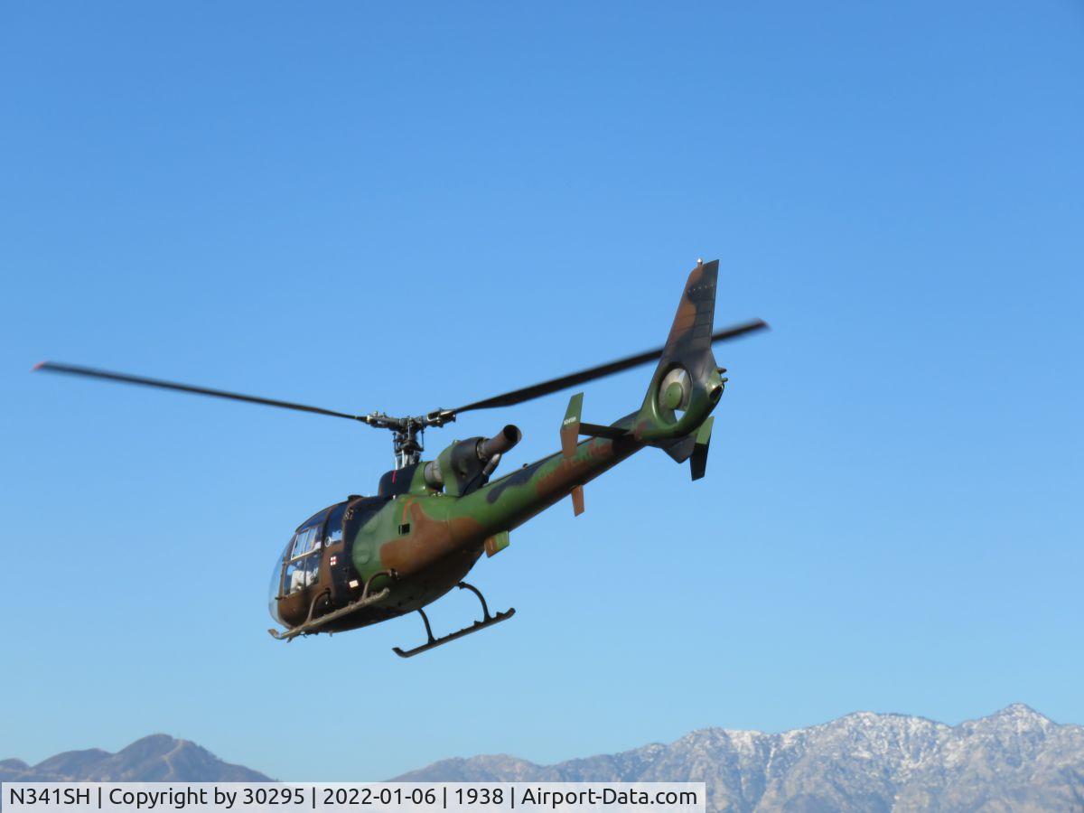 N341SH, 1977 Sud Aviation (Aérospatiale) SA-341F2 Gazelle C/N 1594, Leaving