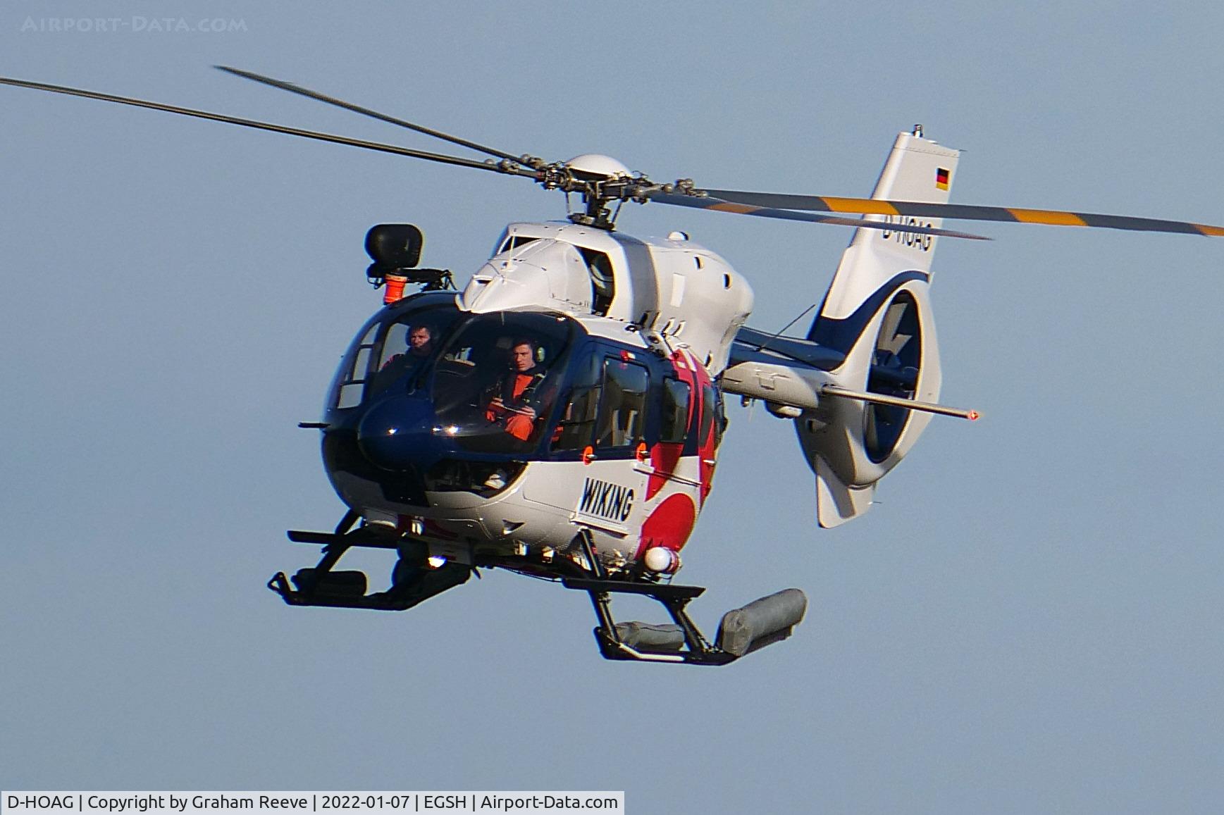 D-HOAG, 2017 Airbus Helicopters H-145 (BK-117D-2) C/N 20178, Landing at Norwich.