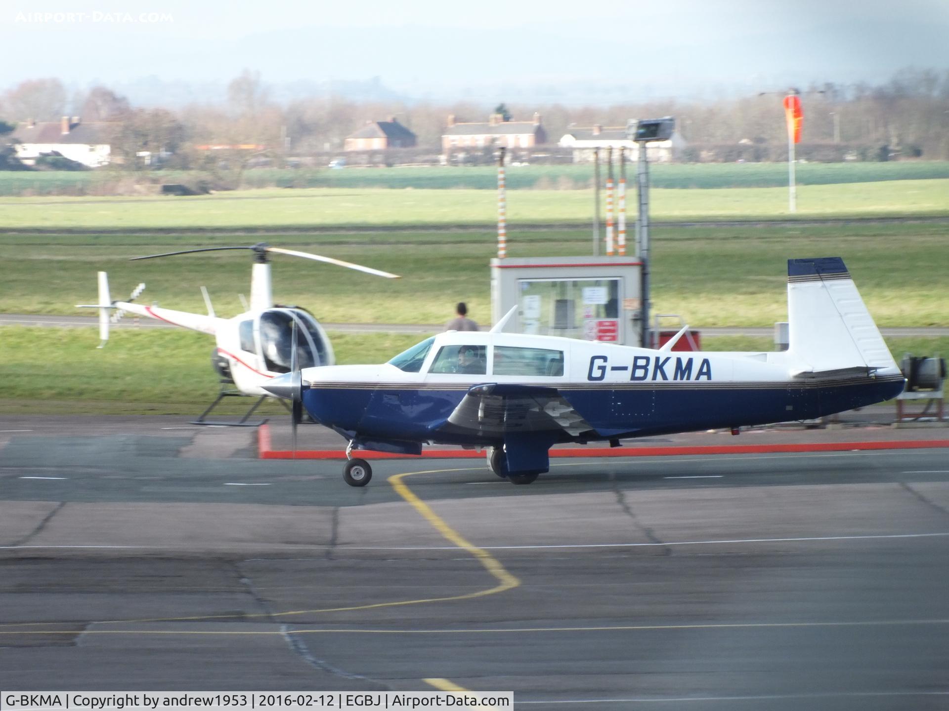 G-BKMA, 1982 Mooney M20J 201 C/N 24-1316, G-BKMA at Gloucestershire Airport.