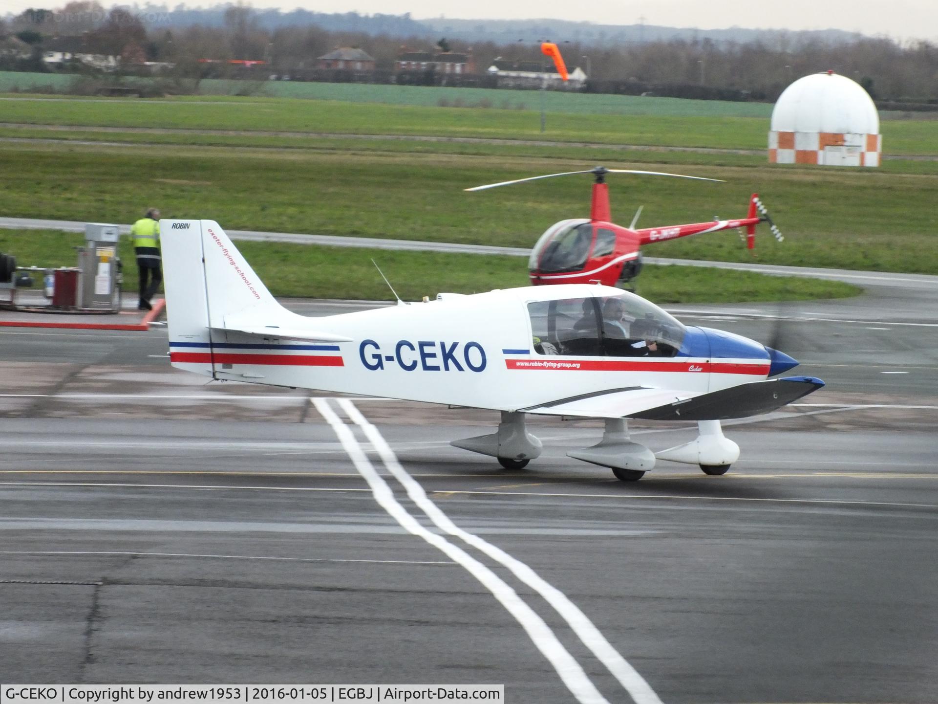 G-CEKO, 1989 Robin DR-400-100 Cadet C/N 1932, G-CEKO at Gloucestershire Airport.