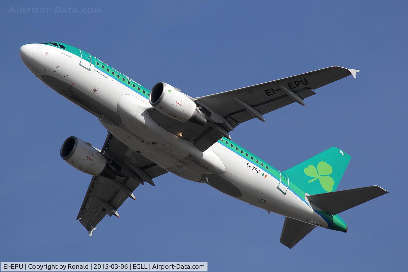 EI-EPU, 2007 Airbus A319-111 C/N 3102, at lhr