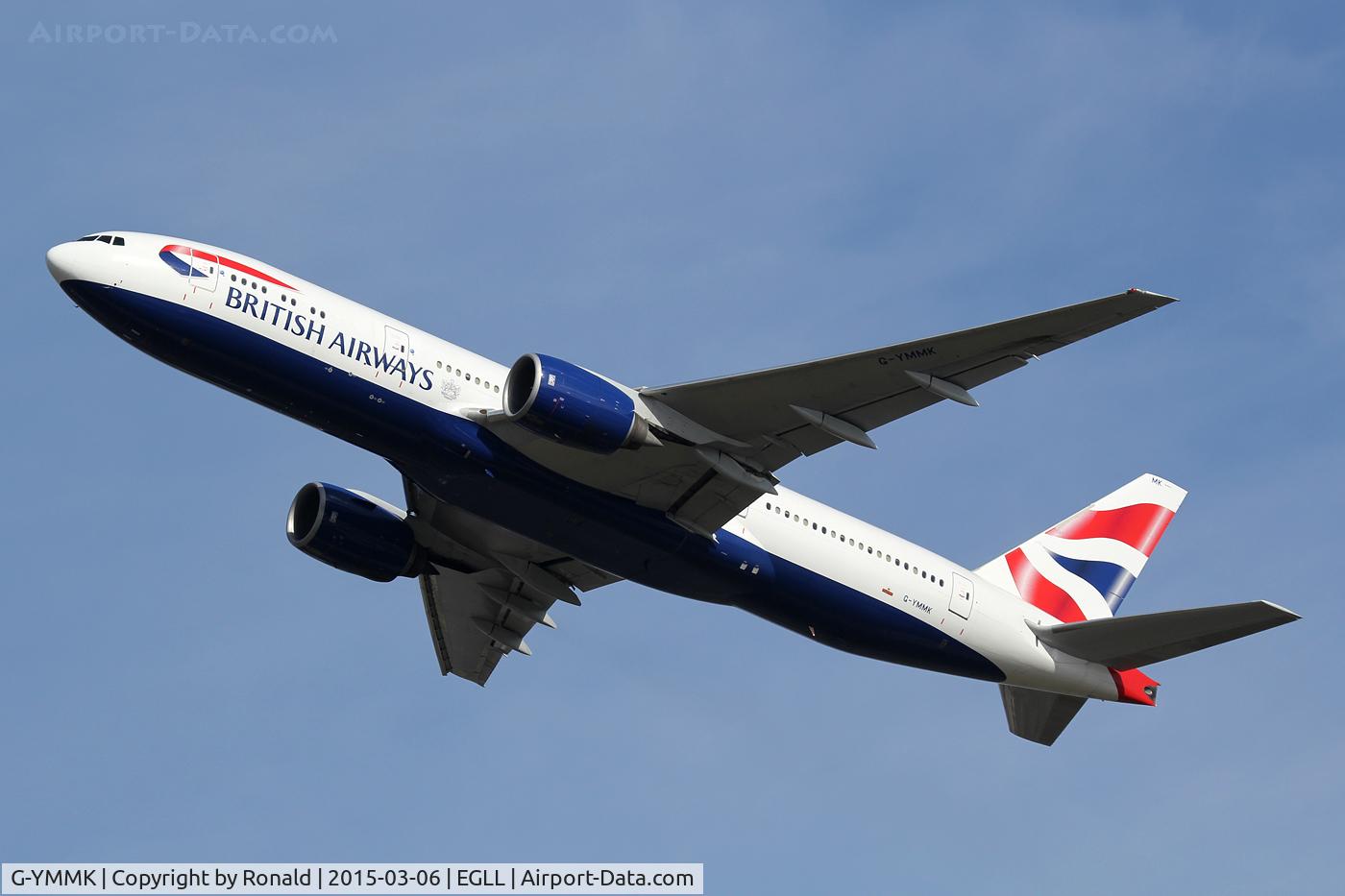 G-YMMK, 2000 Boeing 777-236 C/N 30312, at lhr