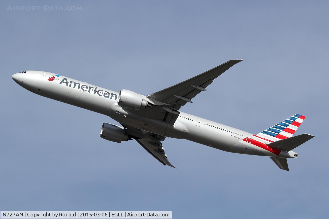 N727AN, 2014 Boeing 777-323/ER C/N 33541, at lhr
