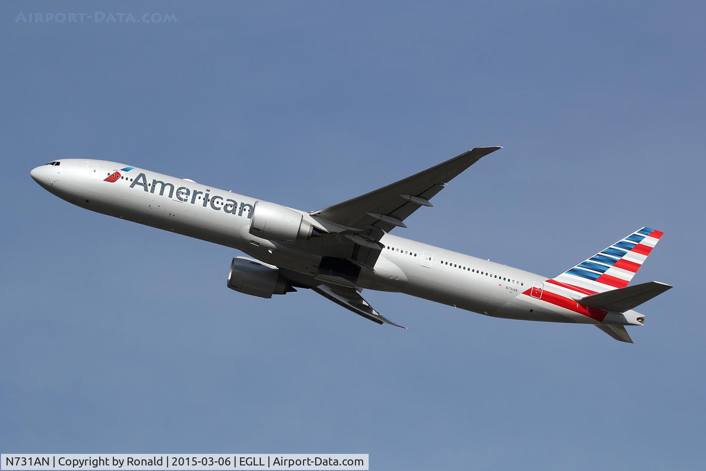 N731AN, 2014 Boeing 777-323/ER C/N 33523, at lhr