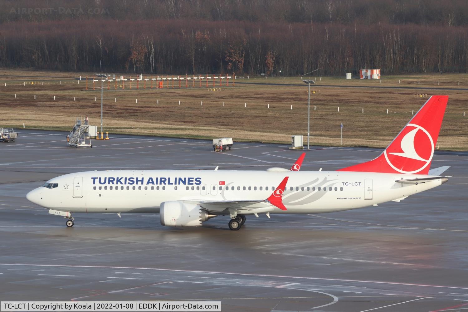 TC-LCT, 2019 Boeing 737-8 MAX C/N 60061, Inbound from Istanbul.