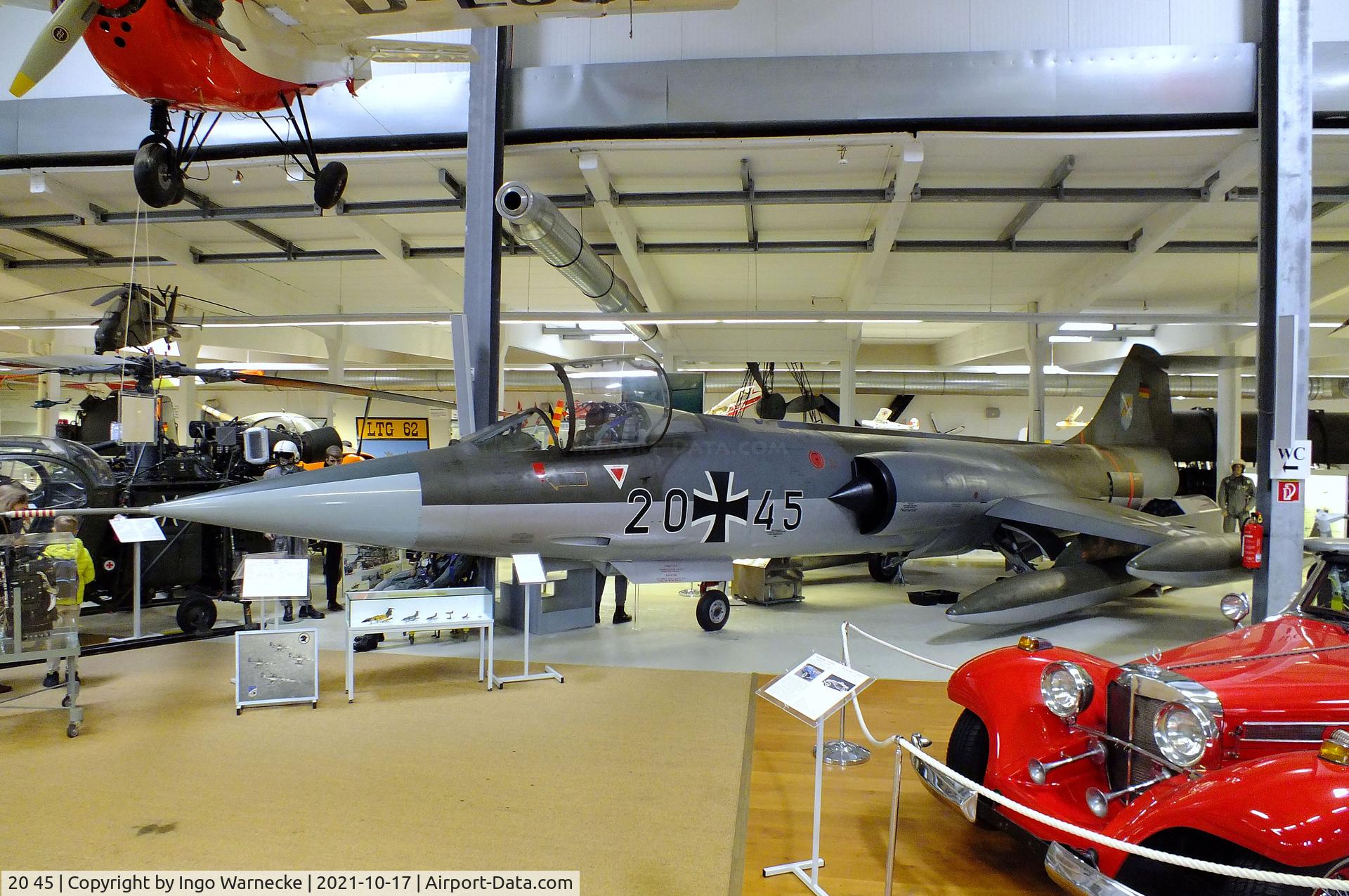 20 45, Lockheed F-104G Starfighter C/N 683-2053, Lockheed F-104G Starfighter at the Luftfahrtmuseum Laatzen, Laatzen (Hannover)