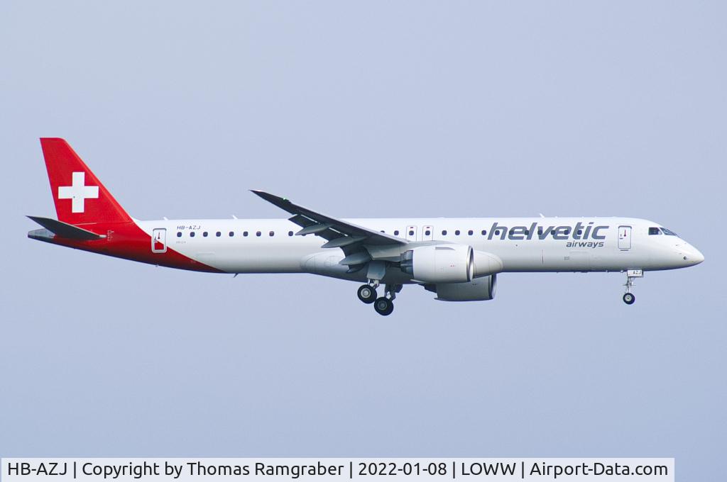 HB-AZJ, 2021 Embraer E195-E2 (ERJ-190-400 STD) C/N 19020057, Helvetic Airways Embraer E195-E2 (ERJ 190-400 STD)