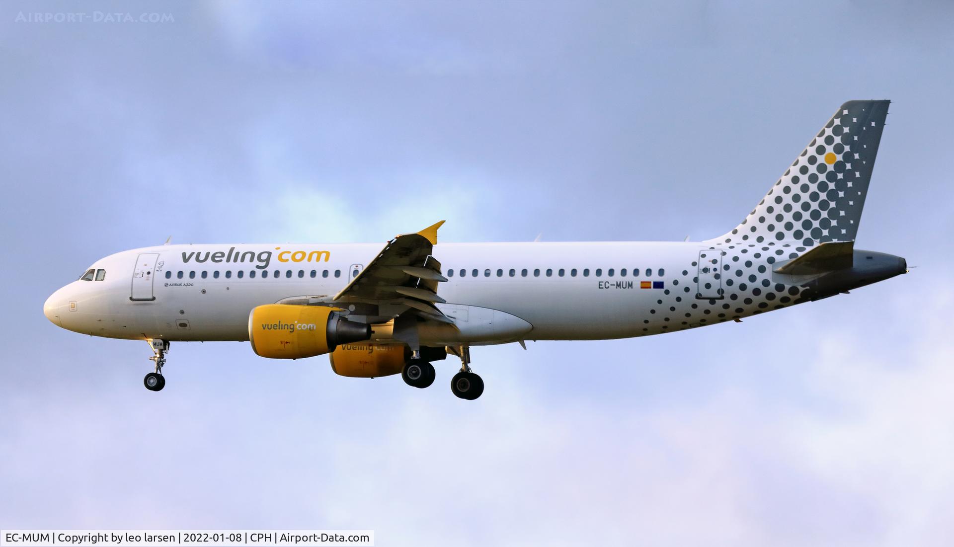 EC-MUM, 2009 Airbus A320-214 C/N 4101, Copenhagen 8.1.2022