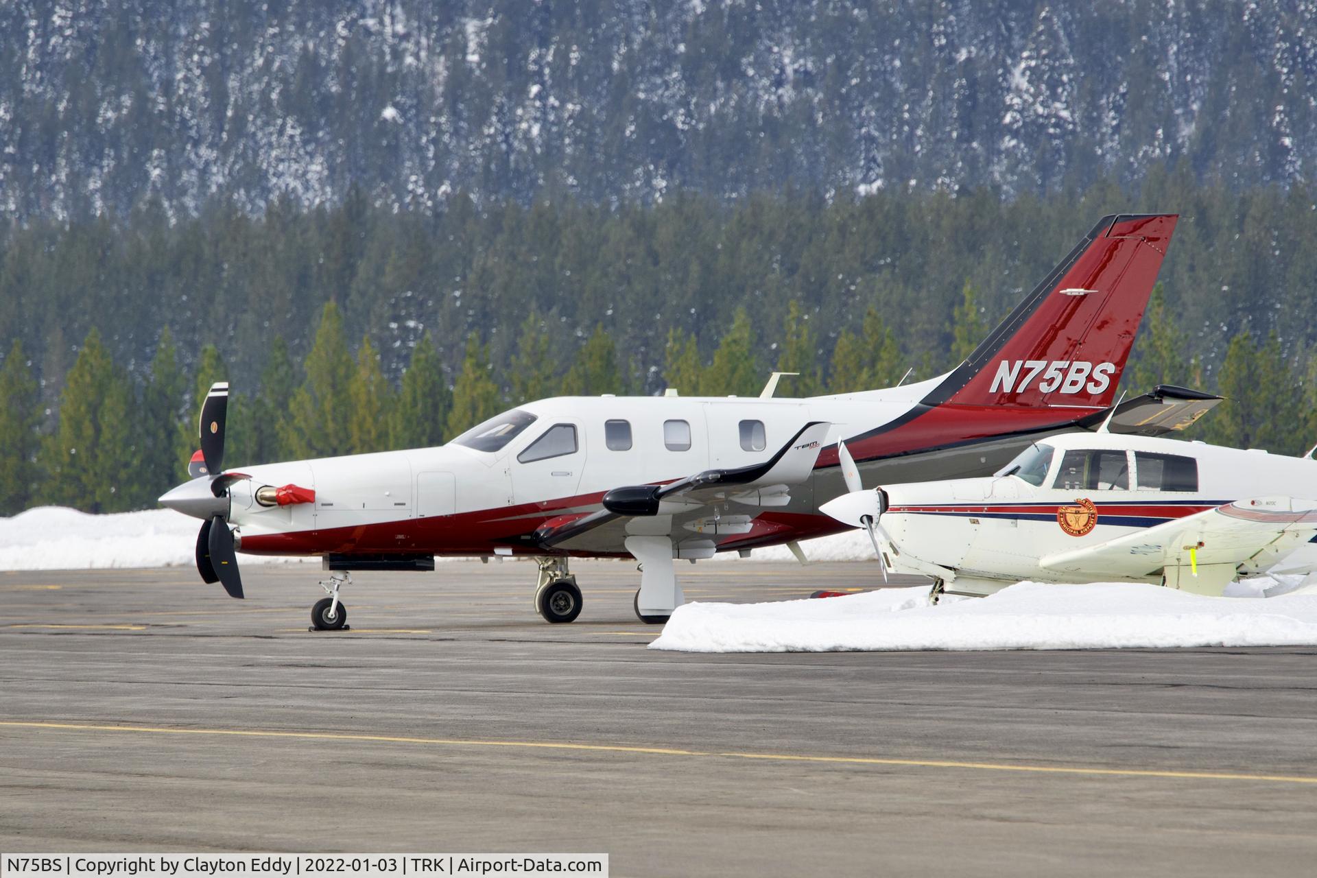 N75BS, 2015 Socata TBM-900 C/N 1067, Truckee Tahoe Airport California 2022.