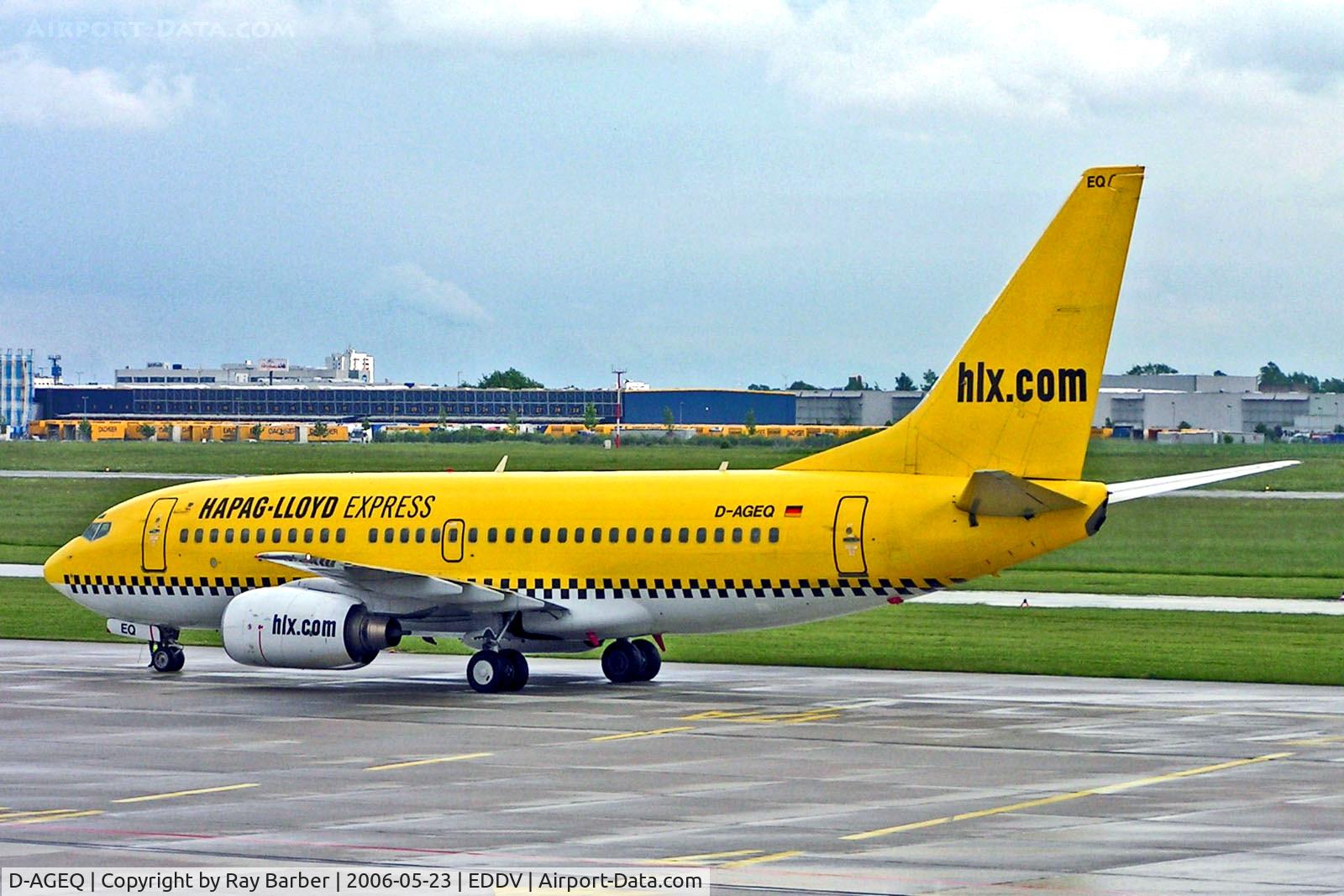 D-AGEQ, 1998 Boeing 737-75B C/N 28103, D-AGEQ   Boeing 737-75B [28103] (Hapag-Lloyd Express) Hannover~D 23/05/2006