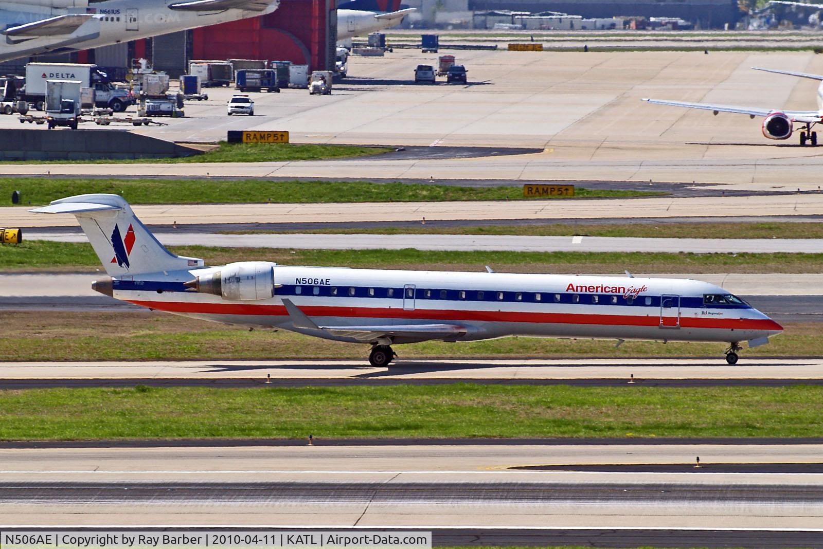 N506AE, 2002 Bombardier CRJ-701ER (CL-600-2C10) Regional Jet C/N 10056, N506AE   Bombardier CRJ-701ER [10056] (American Eagle-Envoy) Atlanta-Hartsfield~N 11/04/2010