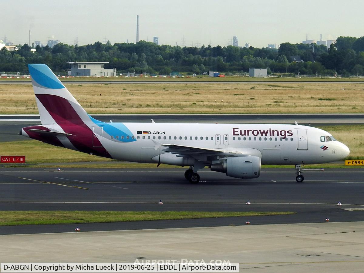 D-ABGN, 2008 Airbus A319-112 C/N 3661, At Düsseldorf