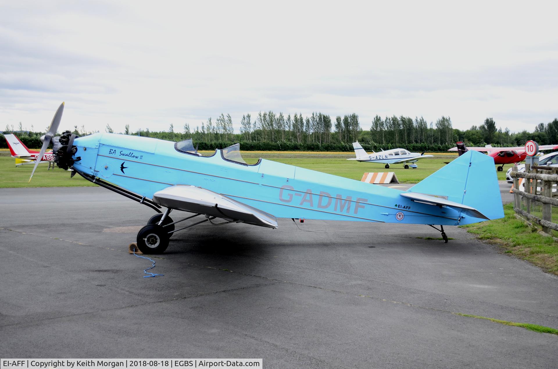 EI-AFF, 1935 British Aircraft Manufacturing Company Ltd Swallow 2 C/N 406, Taken at Shobdon