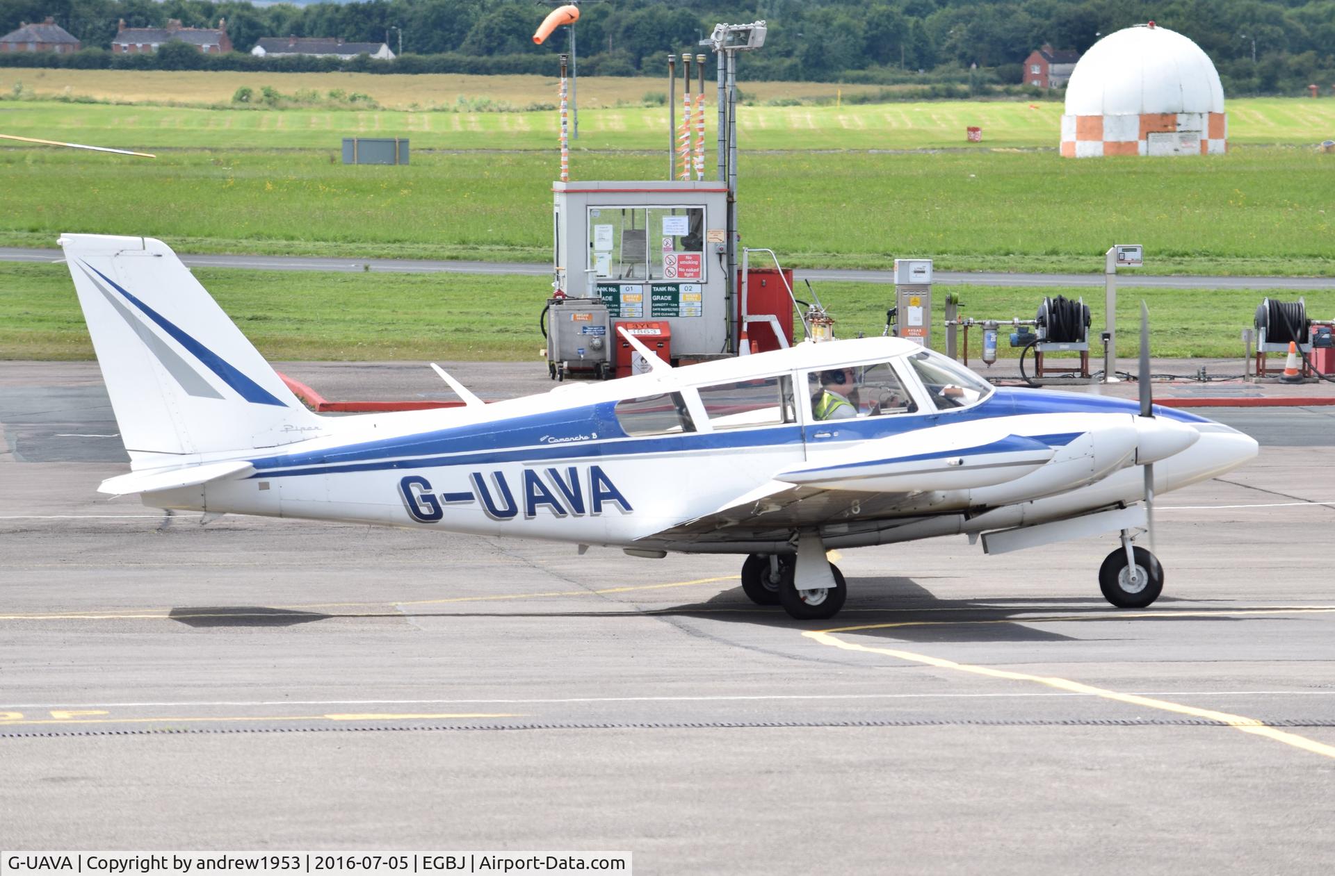 G-UAVA, 1967 Piper PA-30-160 B Twin Comanche C/N 30-1413, G-UAVA at Gloucestershire Airport.