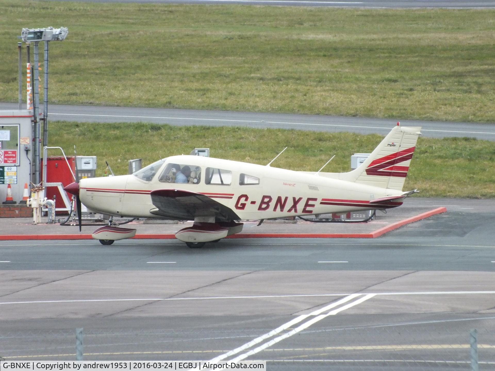 G-BNXE, 1981 Piper PA-28-161 Cherokee Warrior II C/N 28-8116034, G-BNXE at Gloucestershire Airport.