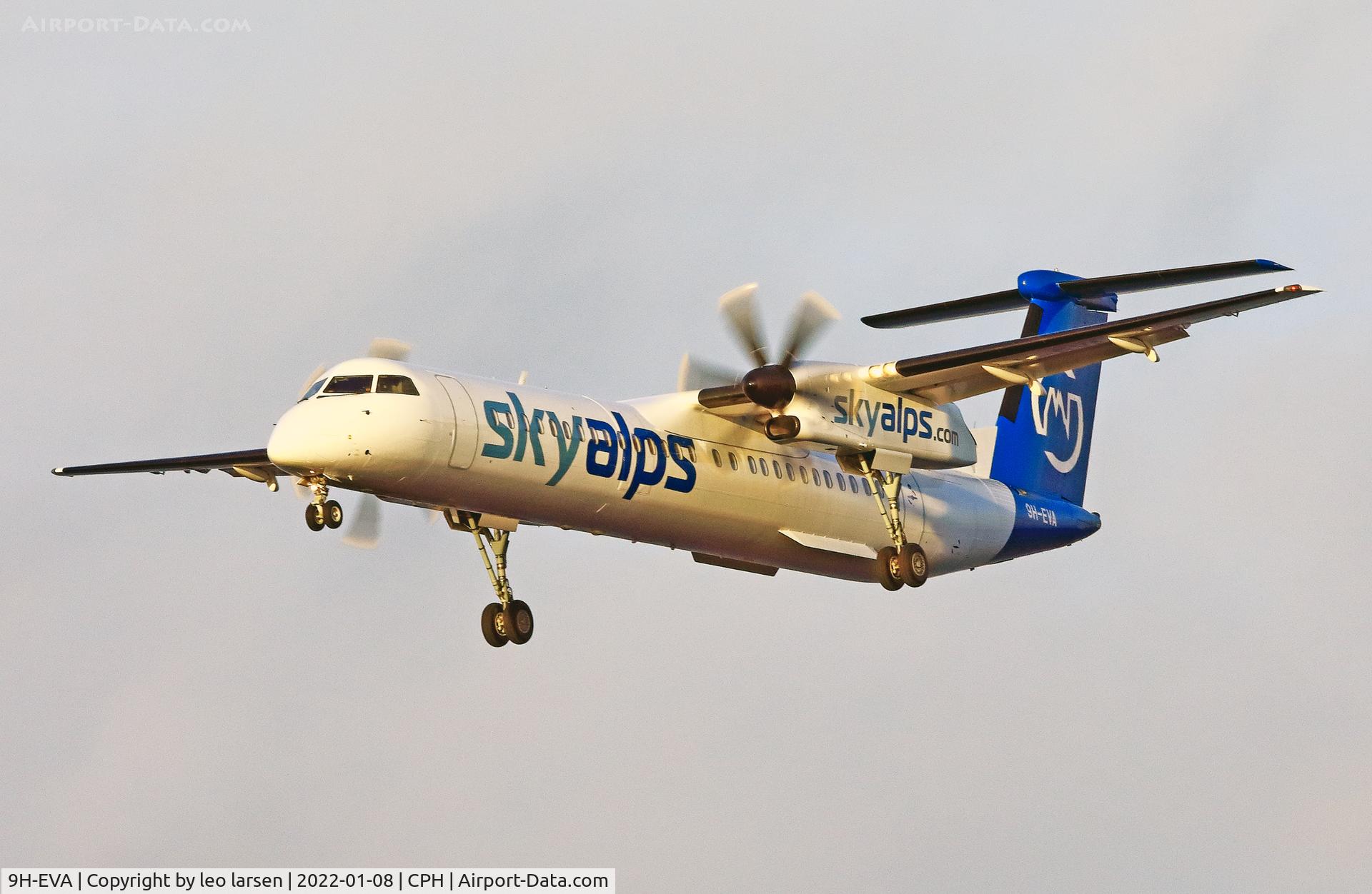 9H-EVA, 2009 De Havilland Canada DHC-8-402Q Dash 8 C/N 4237, Copenhagen 8.1.2022