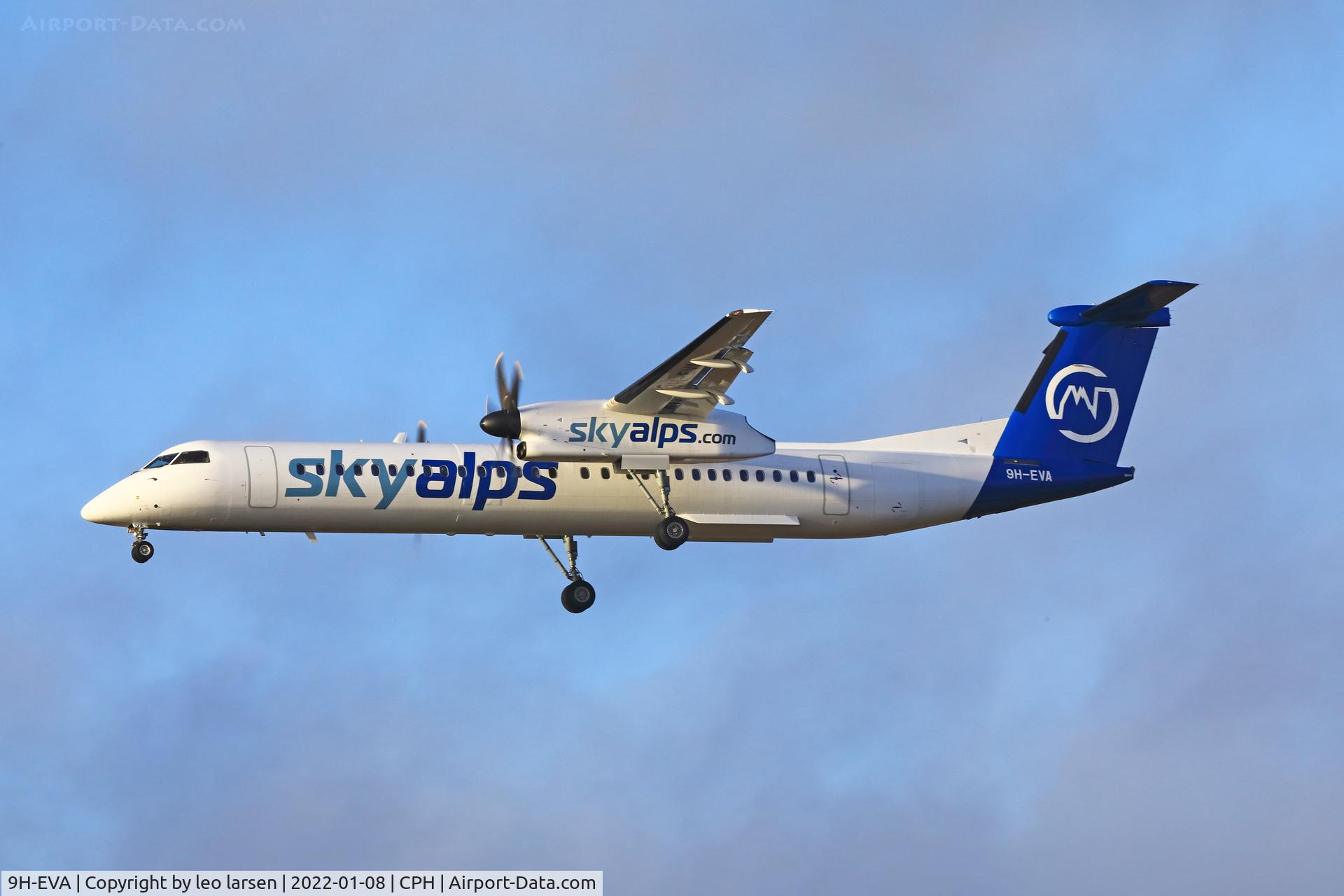 9H-EVA, 2009 De Havilland Canada DHC-8-402Q Dash 8 C/N 4237, Copenhagen 8.1.2022
