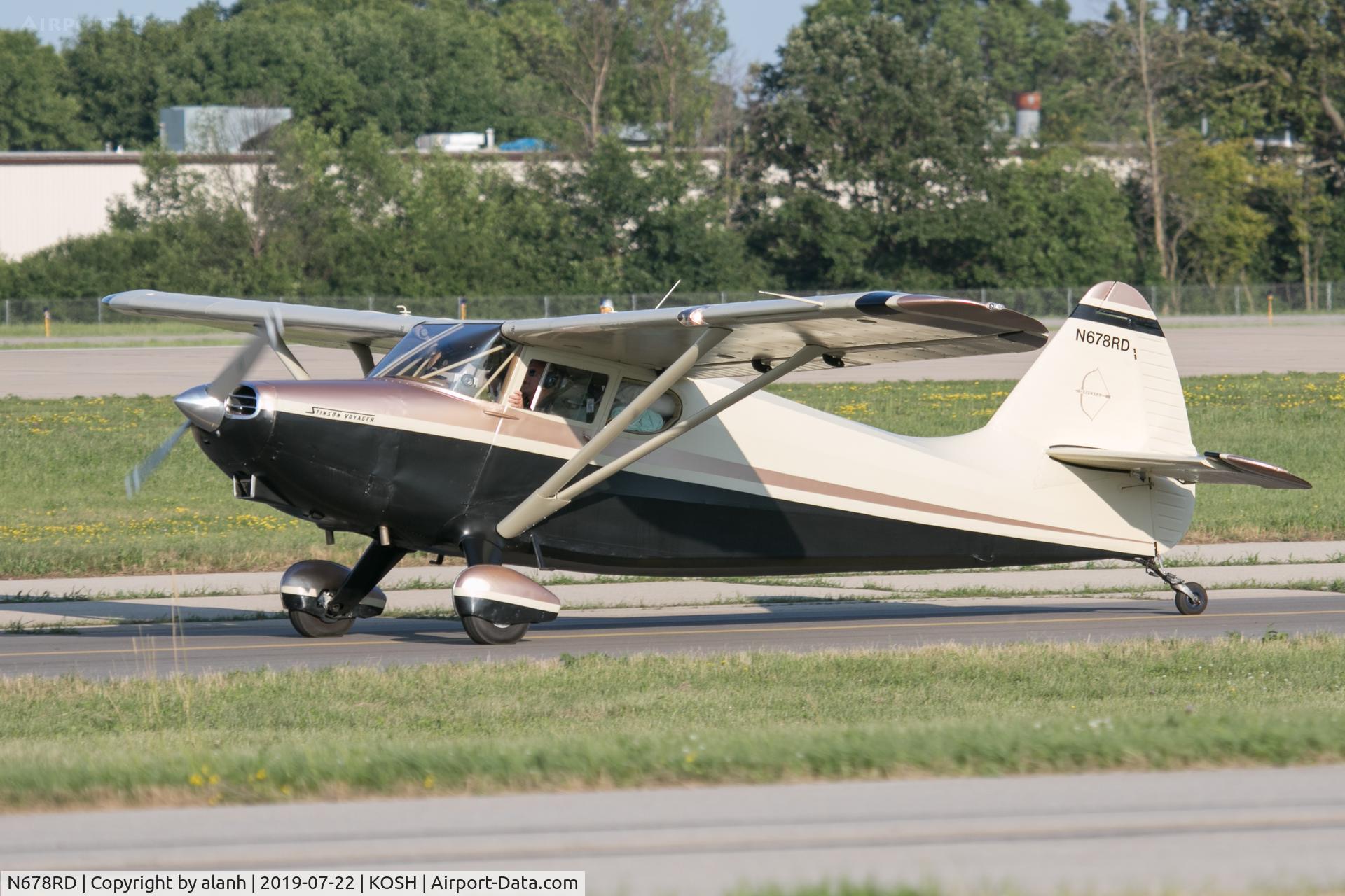 N678RD, 1947 Stinson 108-2 Voyager C/N 108-2598, At AirVenture 2019