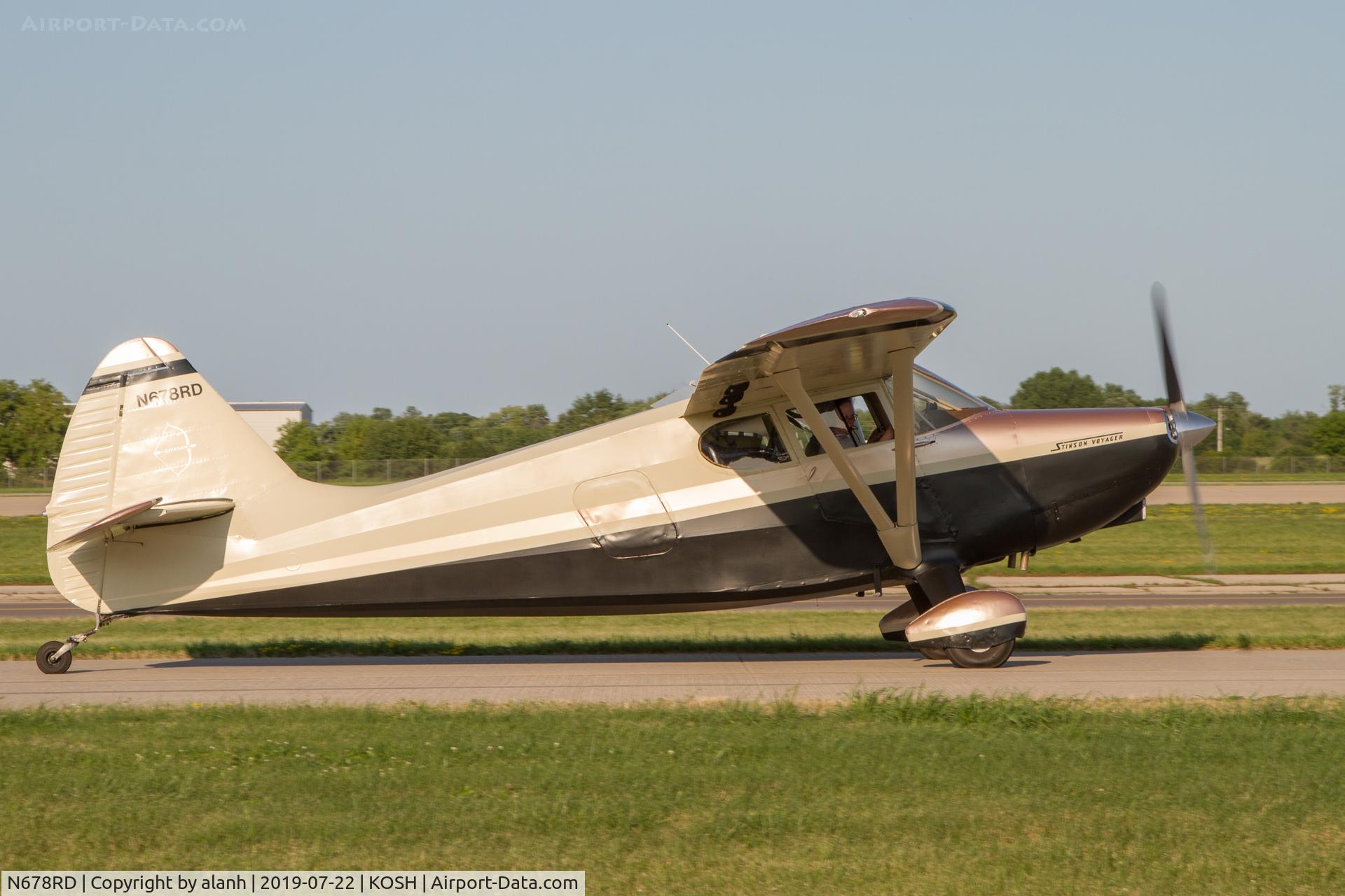 N678RD, 1947 Stinson 108-2 Voyager C/N 108-2598, At AirVenture 2019