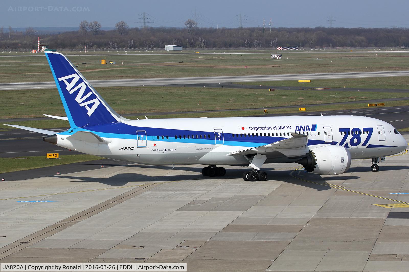 JA820A, 2013 Boeing 787-8 Dreamliner C/N 34511, at dus
