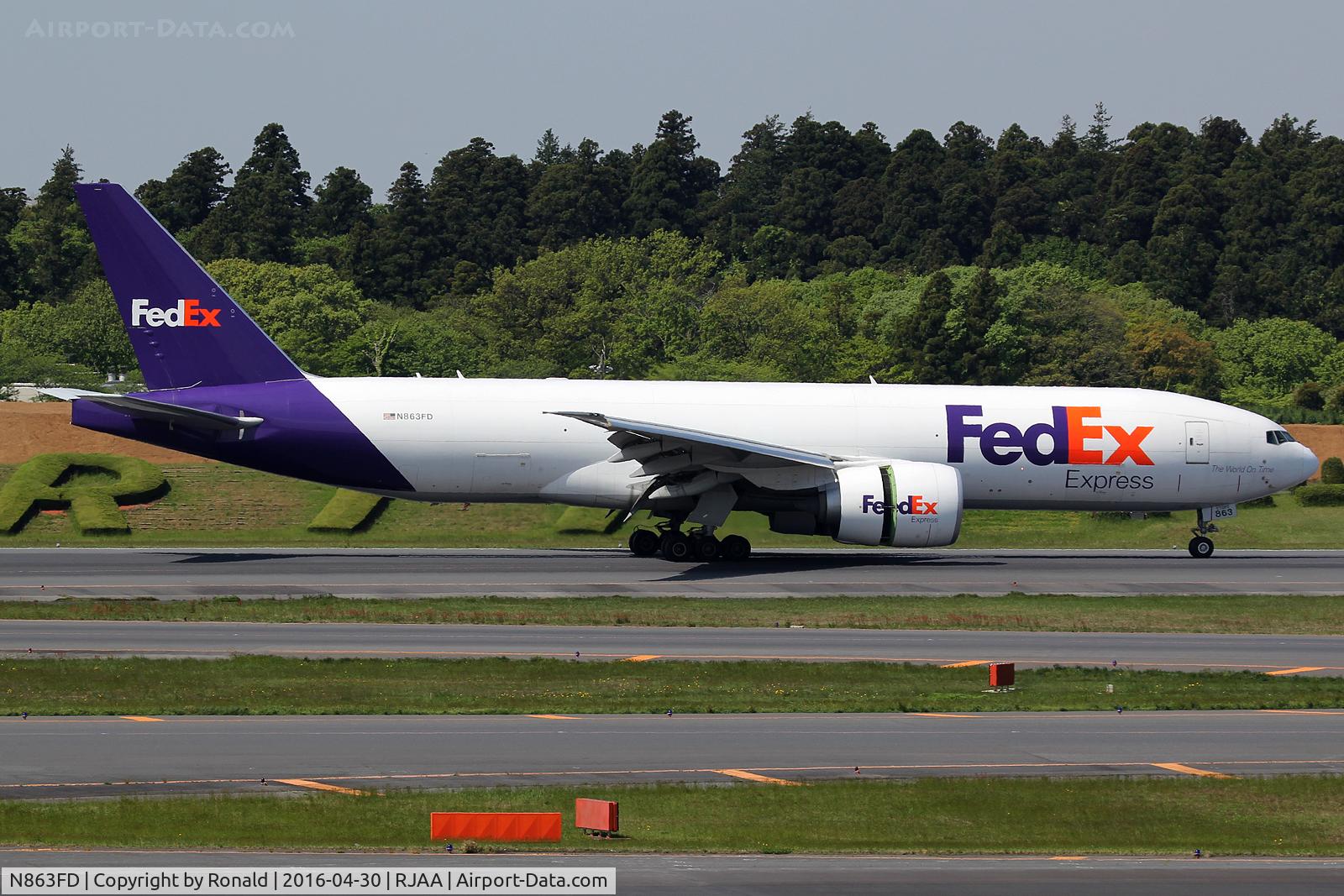 N863FD, 2012 Boeing 777-FS2 C/N 37734, at nrt