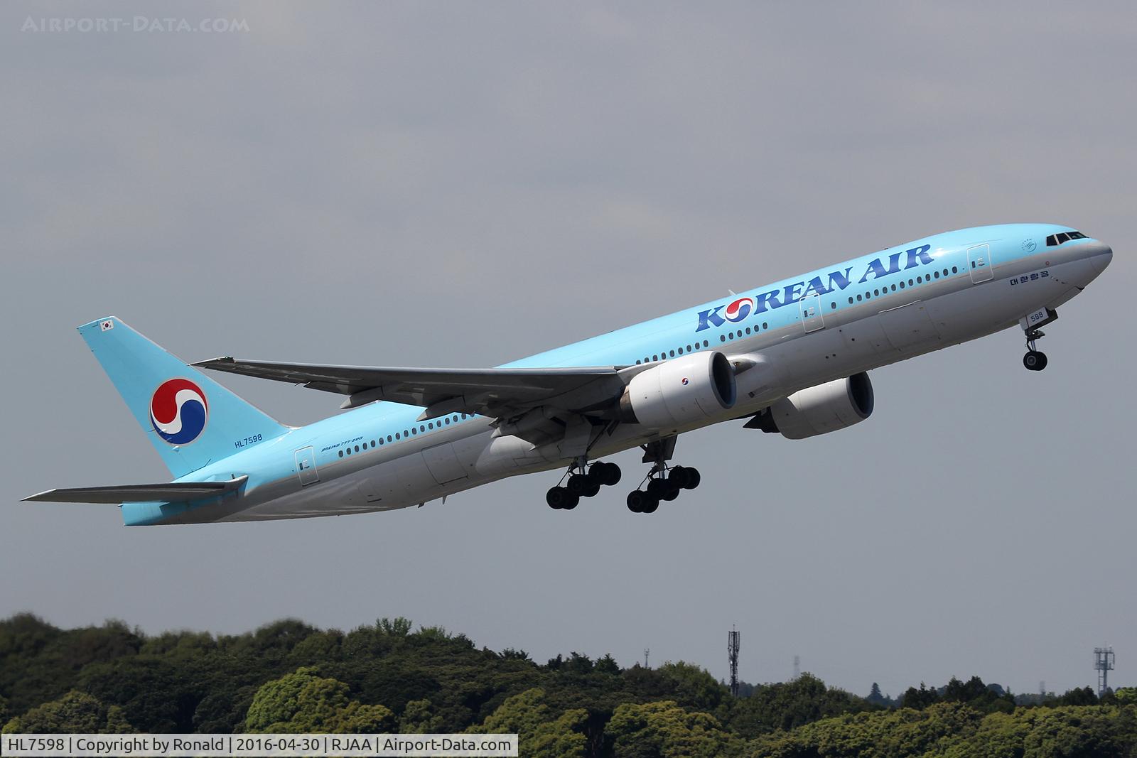 HL7598, 1988 Boeing 777-2B5/ER C/N 27949, at nrt