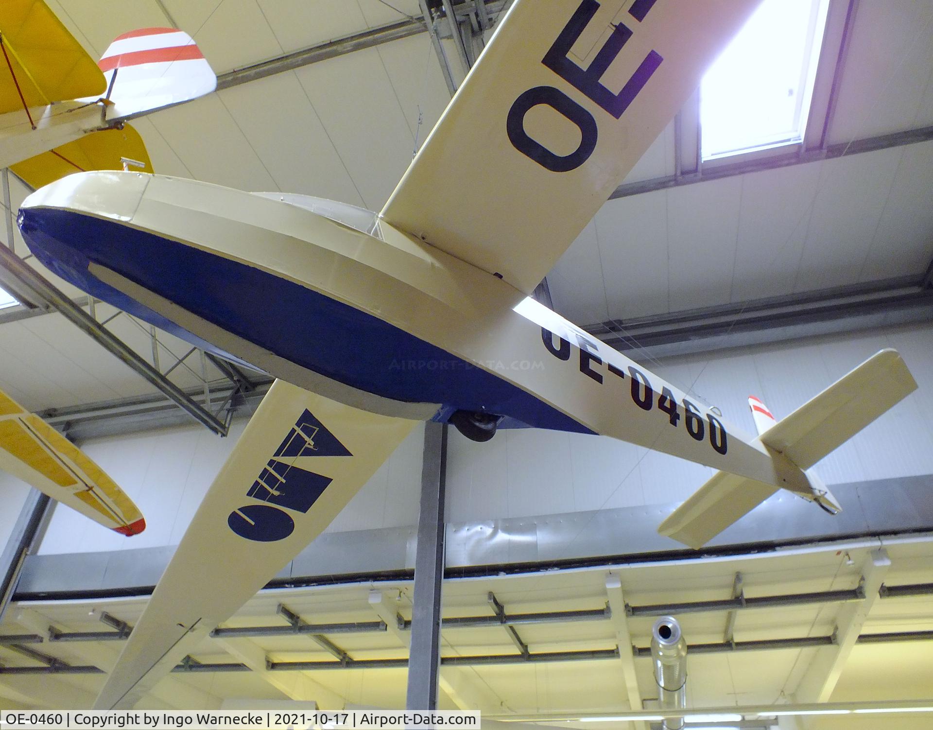OE-0460, Scheibe L-Spatz 55 C/N R219/H234, Scheibe L-Spatz 55 at the Luftfahrtmuseum Laatzen, Laatzen (Hannover)