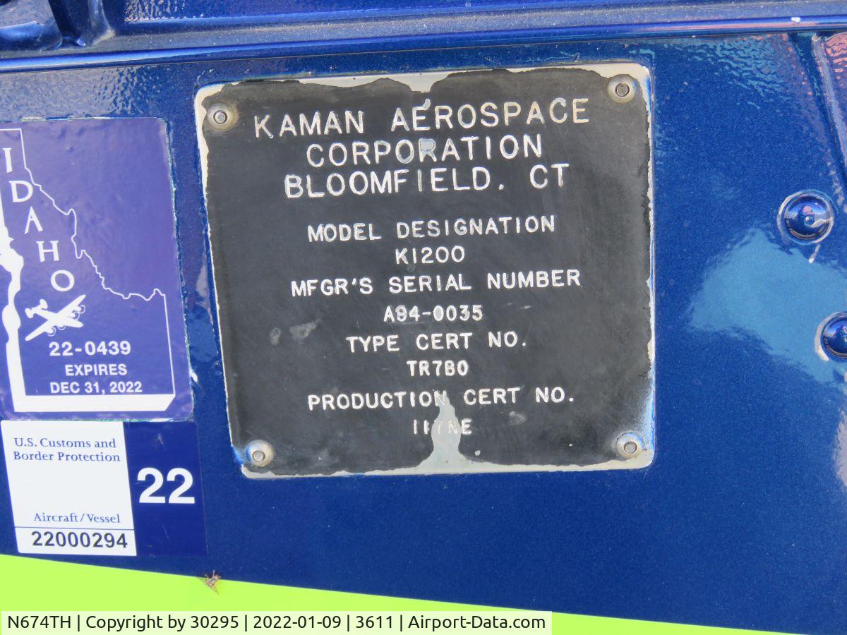 N674TH, 2004 Kaman K-1200 K-Max C/N A94-0035, Identification