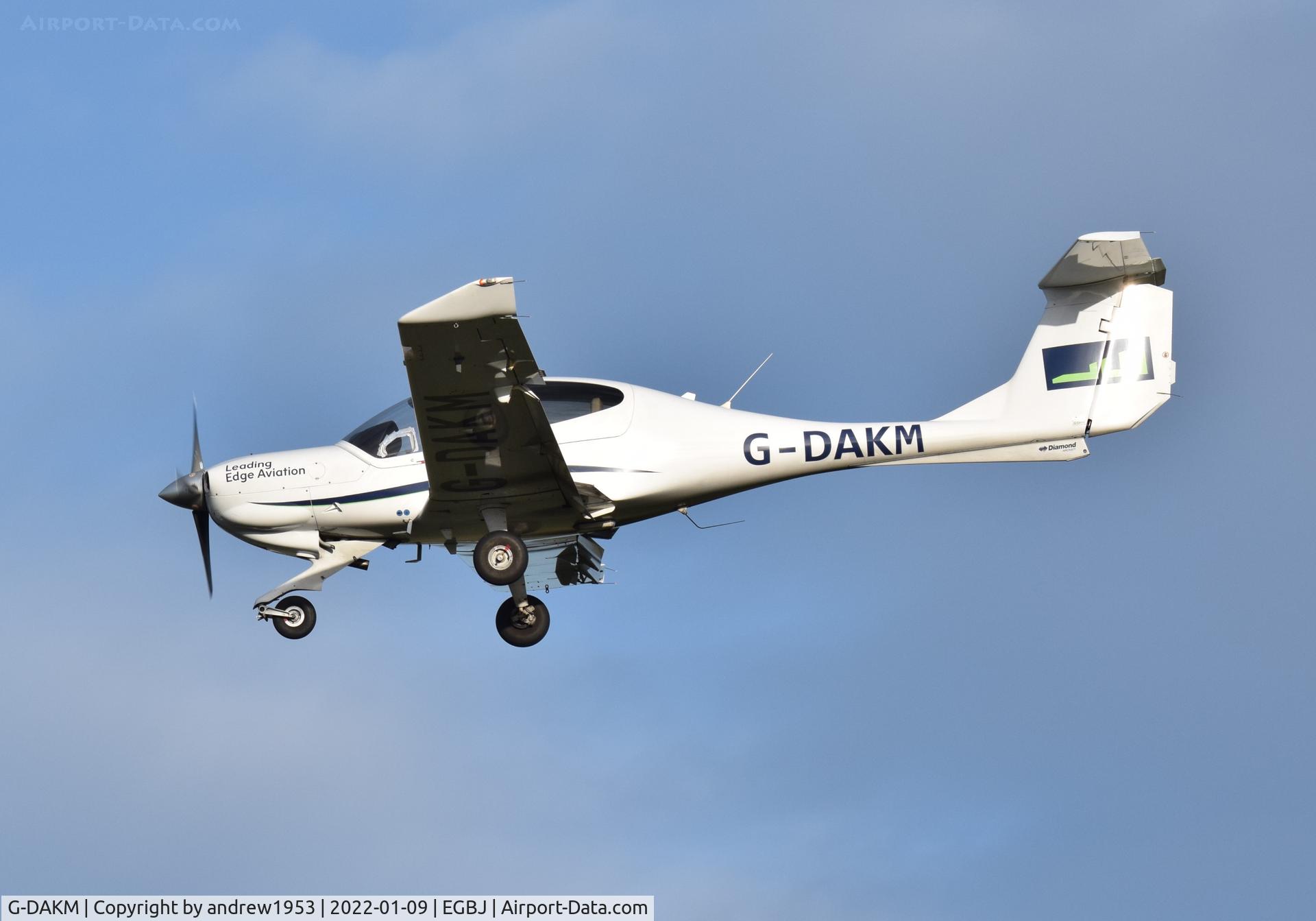 G-DAKM, 2006 Diamond DA-40D Diamond Star C/N D4.222, G-DAKM at Gloucestershire Airport.