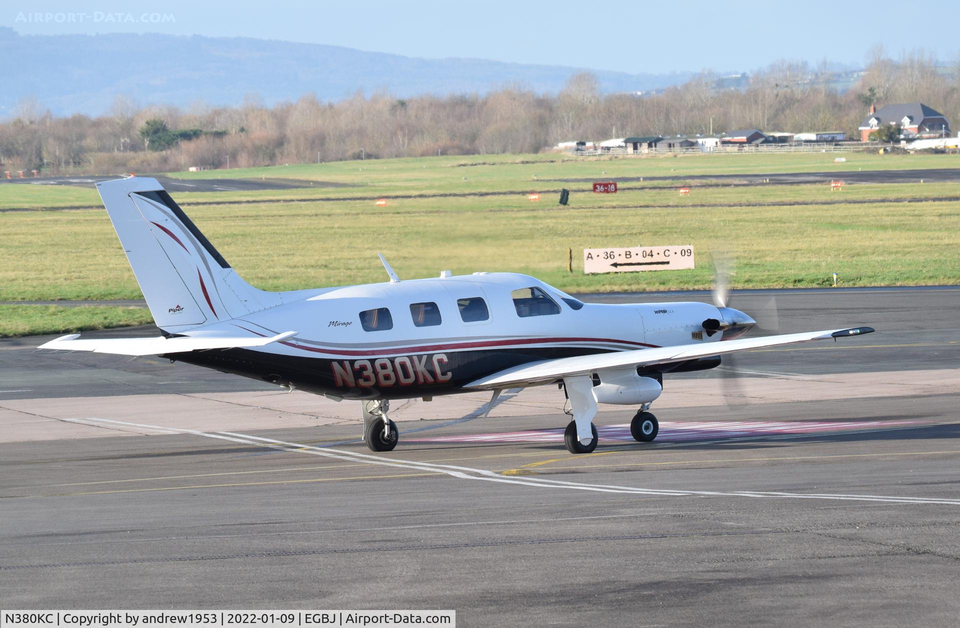 N380KC, 2006 Piper PA-46-350P Malibu Mirage C/N 4636380, N380KC at Gloucestershire Airport.