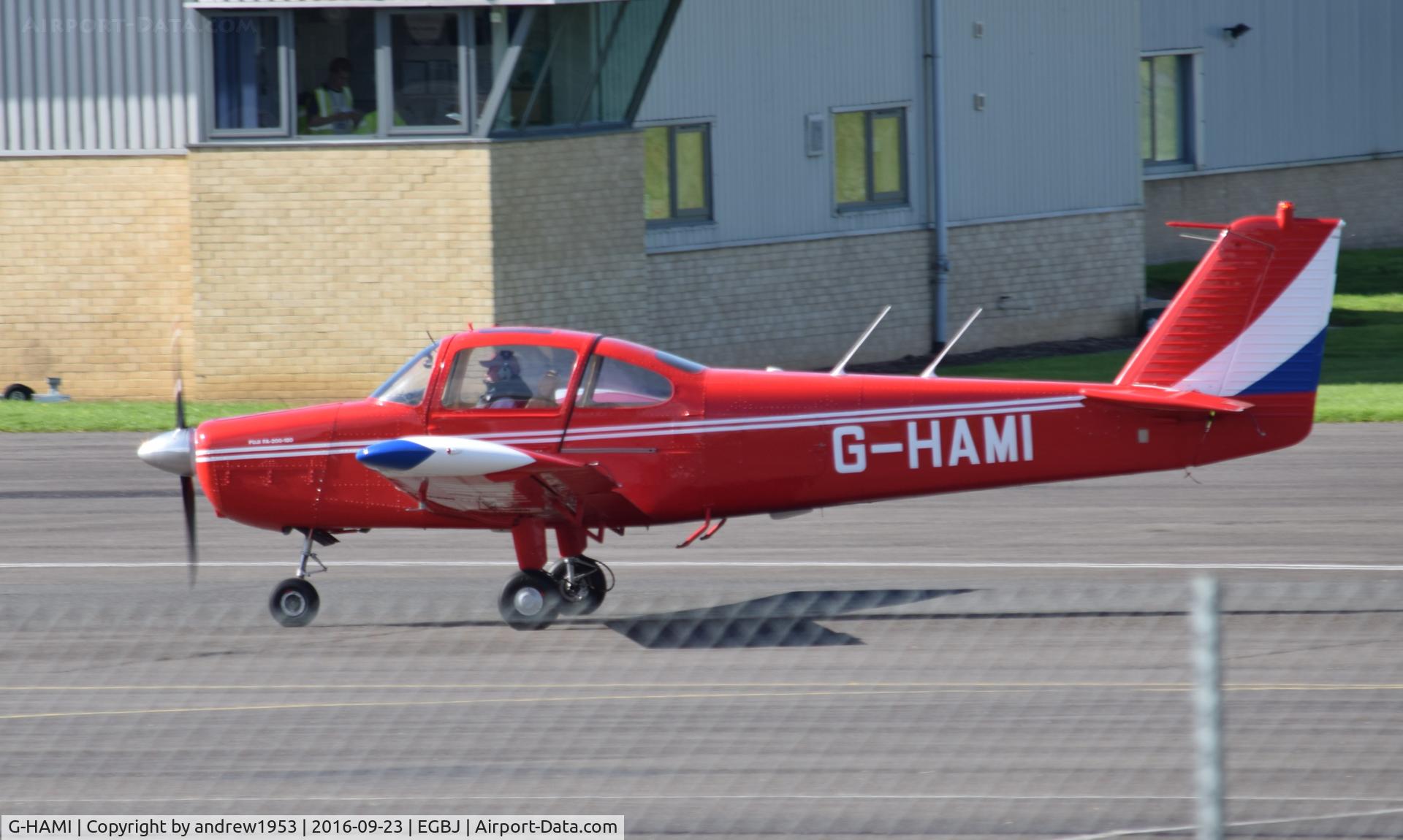 G-HAMI, 1973 Fuji FA-200-180 Aero Subaru C/N 188, G-HAMI at Gloucestershire Airport.