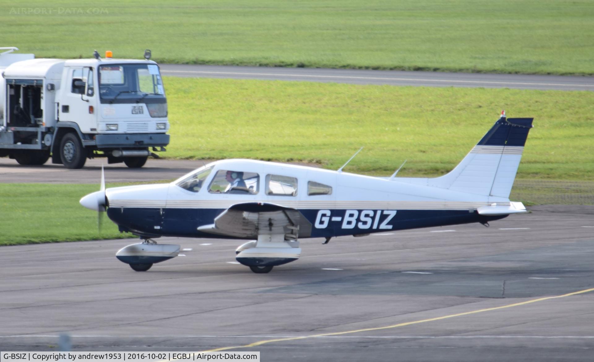 G-BSIZ, 1979 Piper PA-28-181 Cherokee Archer II C/N 28-7990377, G-BSIZ at Gloucestershire Airport.