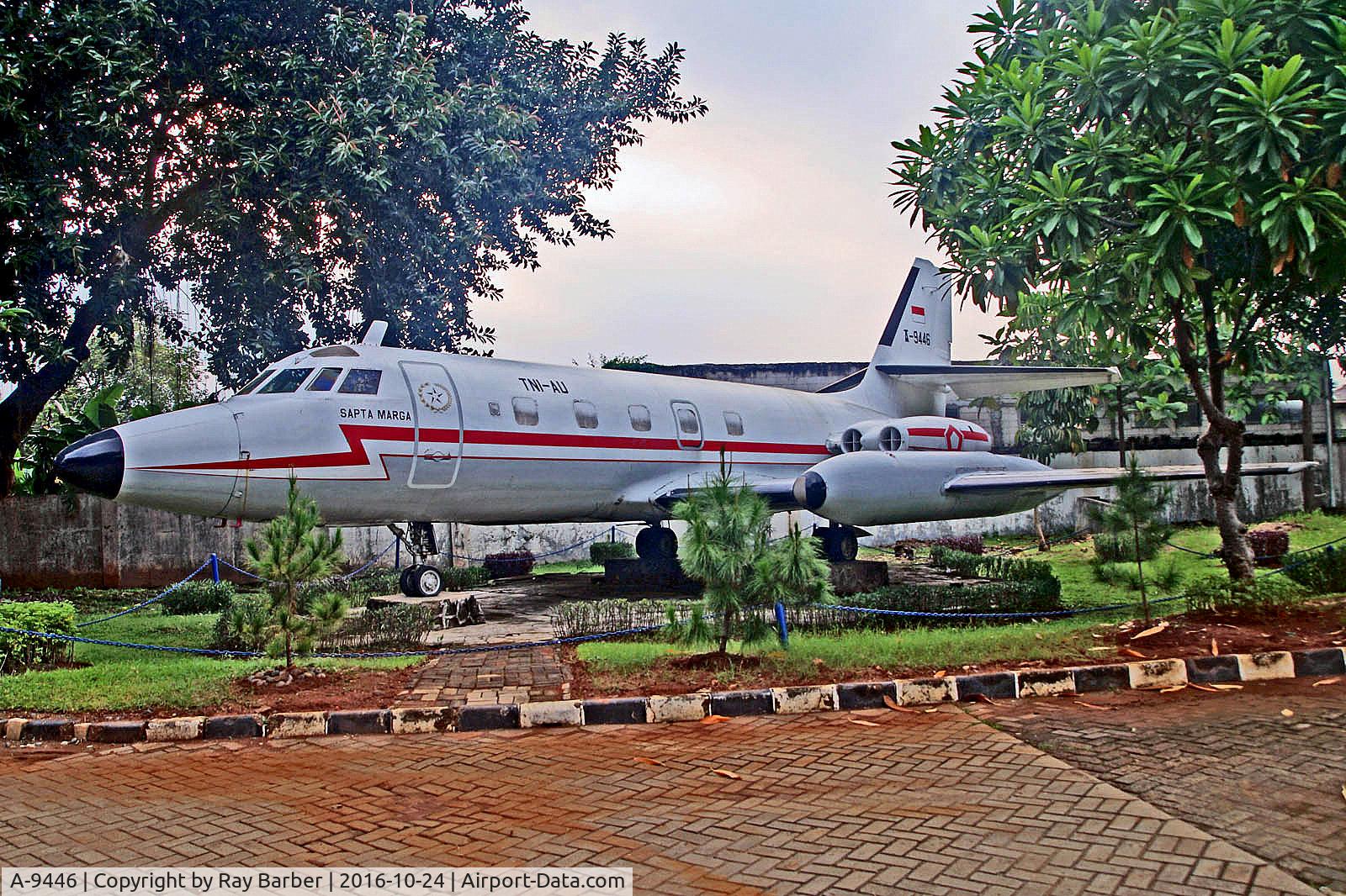 A-9446, 1964 Lockheed L-1329 JetStar 6 C/N 5046, A-9446   Lockheed L-1329 JetStar 6 [5046] (Ex Indonesian Air Force / Garuda Indonesia Training Centre) Duri-Kosambi~PK 24/10/2016