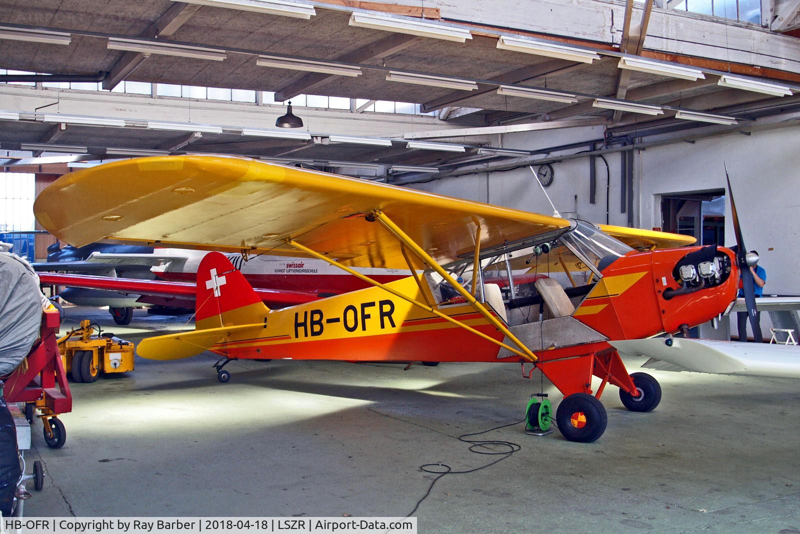 HB-OFR, 1945 Piper J-3C-65 Cub C/N 13285, HB-OFR   Piper L-4J Grasshopper [13285] (Fluggruppe FFA Altenrhein) St Gallen-Altenrhein~HB 18/04/2018