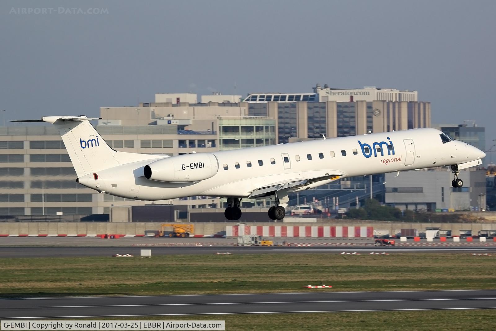 G-EMBI, 1999 Embraer EMB-145EU (ERJ-145EU) C/N 145126, at bru