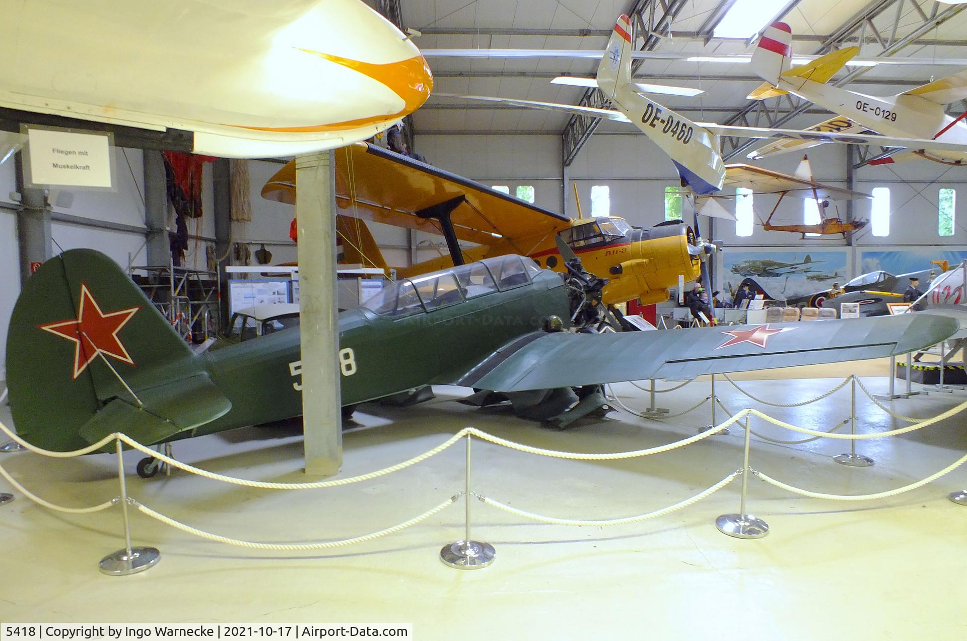 5418, Yakovlev Yak-18 C/N unknown_5418, Yakovlev Yak-18 MAX at the Luftfahrtmuseum Laatzen, Laatzen (Hannover)