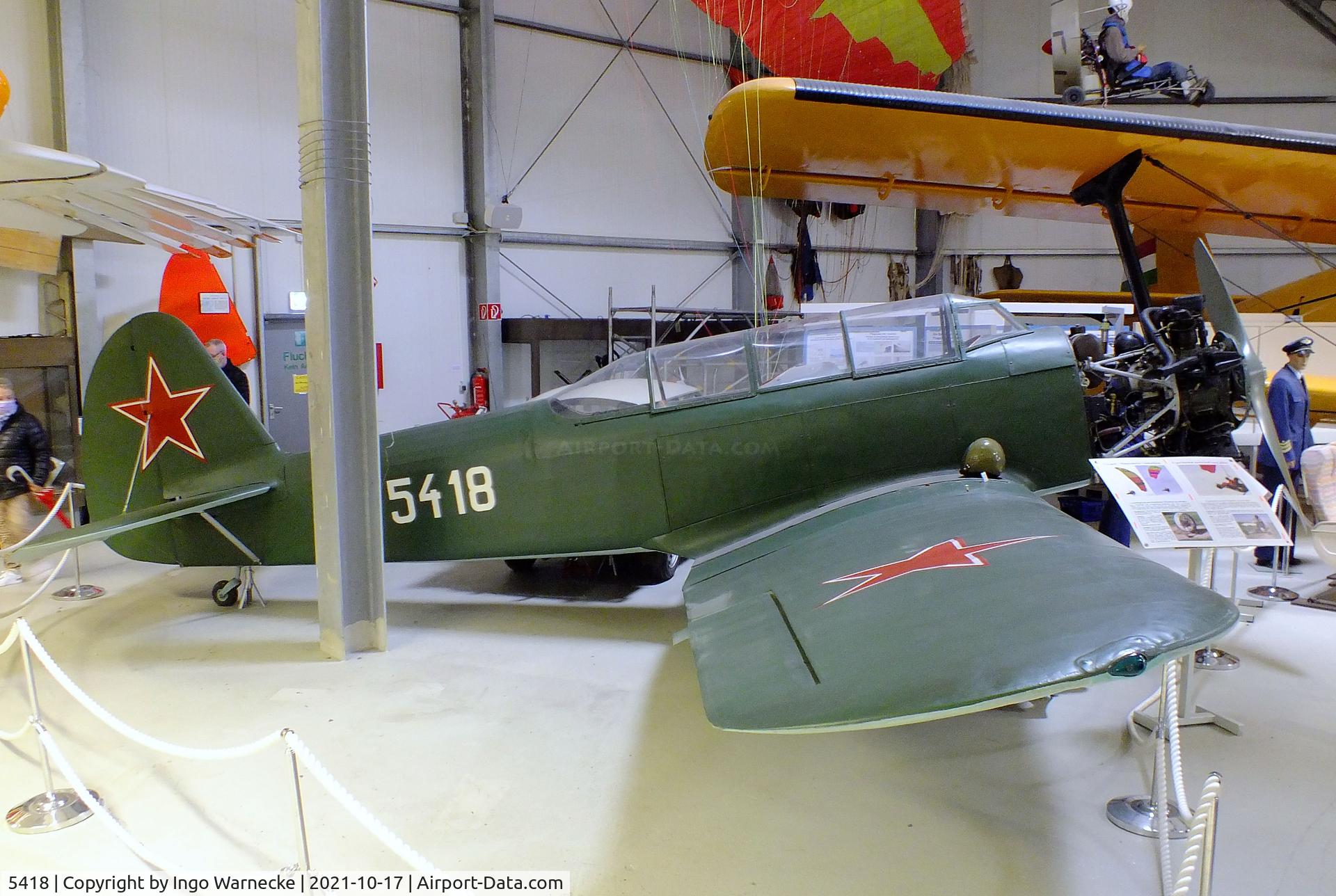 5418, Yakovlev Yak-18 C/N unknown_5418, Yakovlev Yak-18 MAX at the Luftfahrtmuseum Laatzen, Laatzen (Hannover)