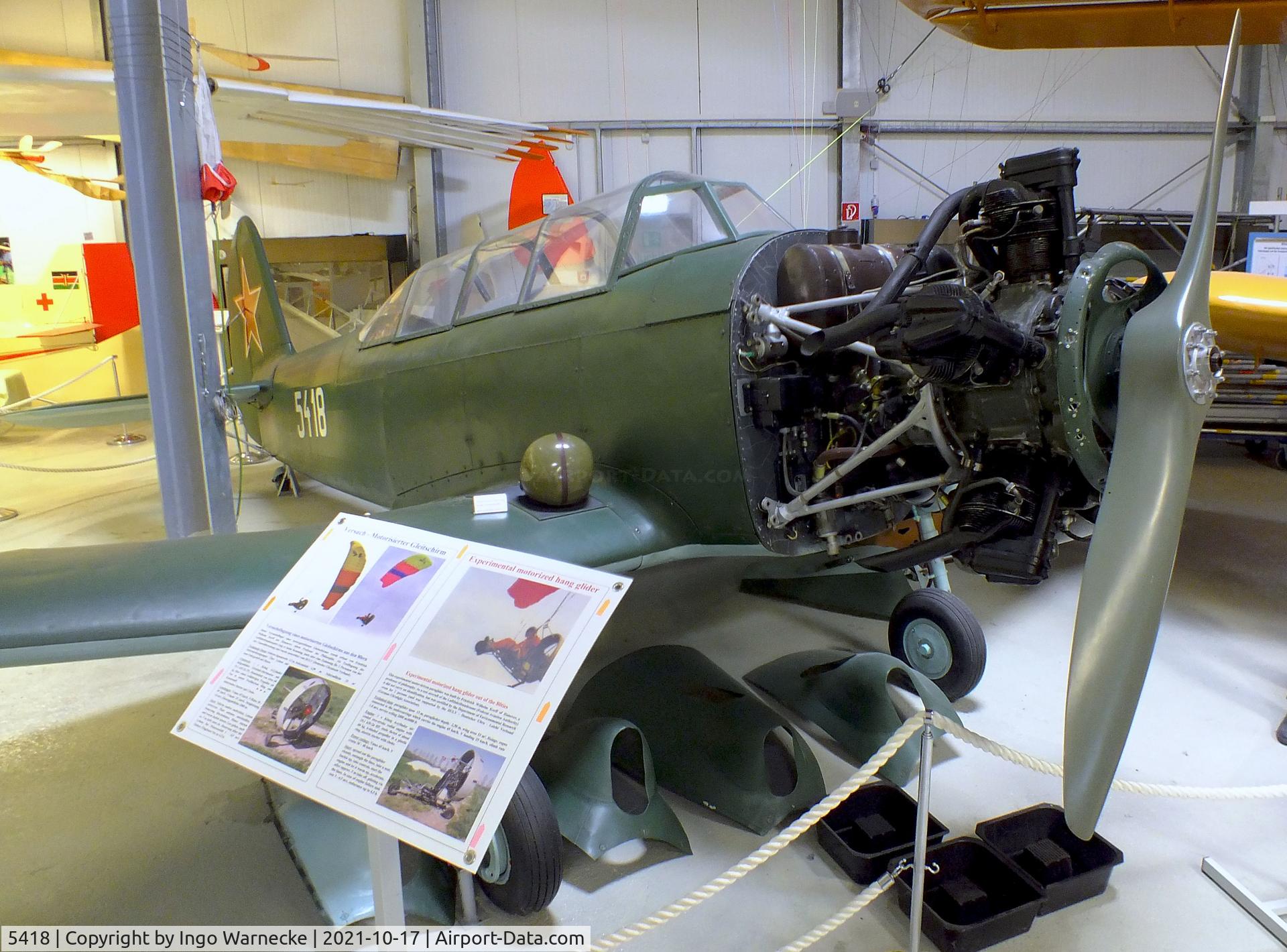 5418, Yakovlev Yak-18 C/N unknown_5418, Yakovlev Yak-18 MAX at the Luftfahrtmuseum Laatzen, Laatzen (Hannover)