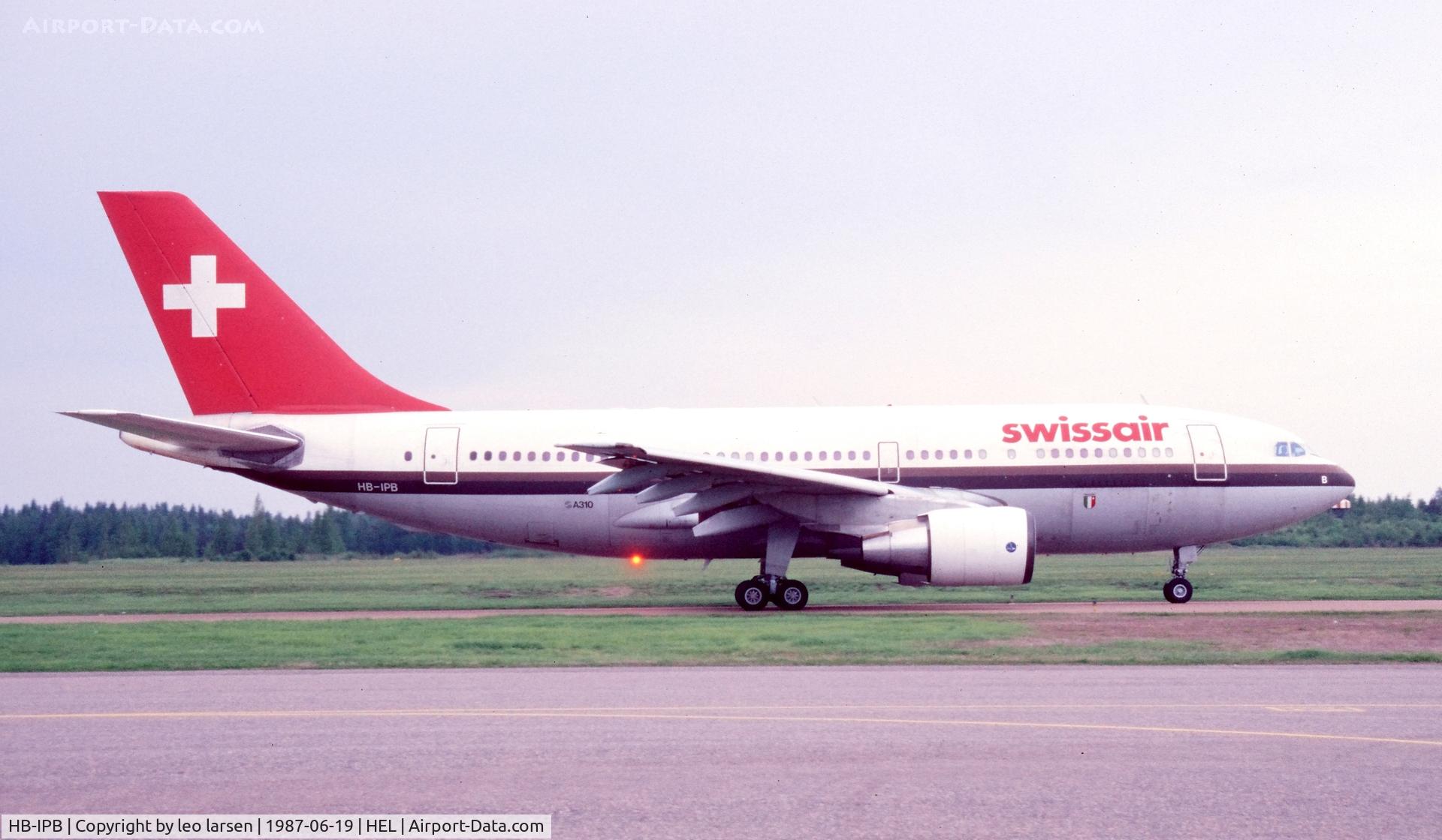 HB-IPB, 1983 Airbus A310-222 C/N 251, Helsinki 19.6.1987